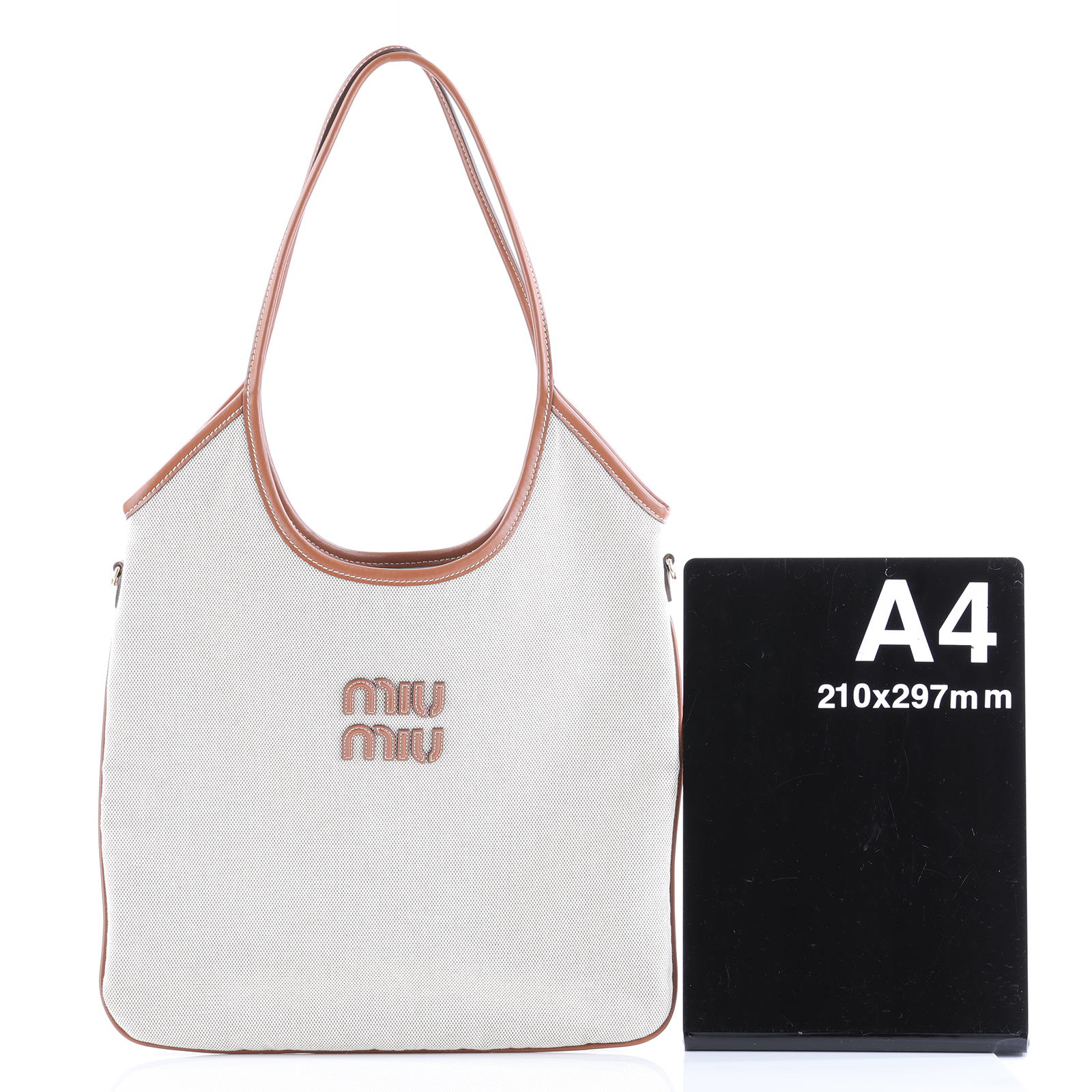 繆繆 MIU MIU Ivy 帆布手袋 標準 5BG231_ACRN 帆布IVY肩背包 無附屬品