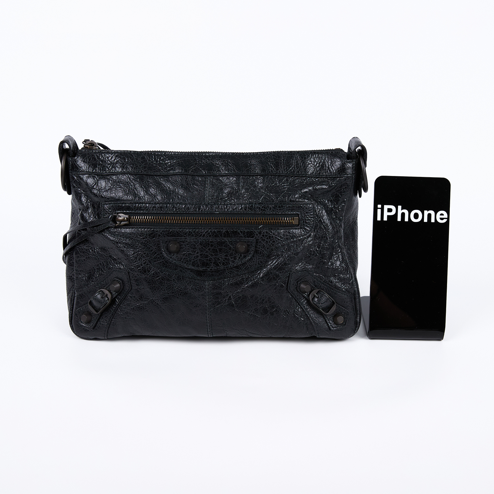 巴黎世家 BALENCIAGA Le City Moto 小型 肩背包 斜背包 8461882ABEK 黑LE CITY MOTO SMALL 防塵袋/背帶2
