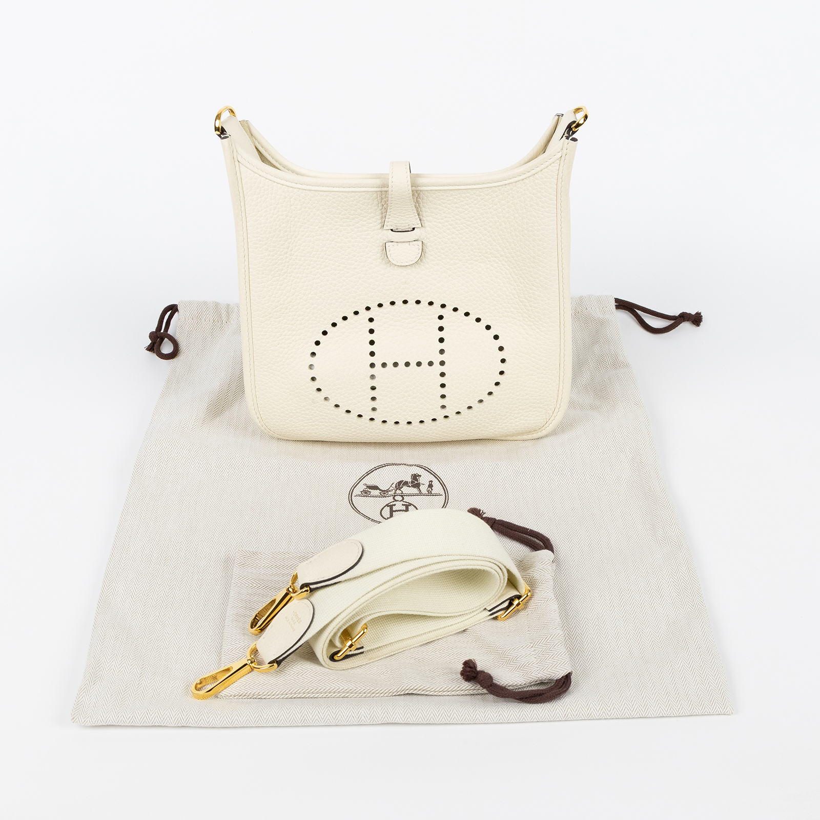 愛馬仕 Hermes Evelyne Bag 伊芙琳包 23 Poche III Bag EV23 G TS 001 AU  防塵袋/背帶