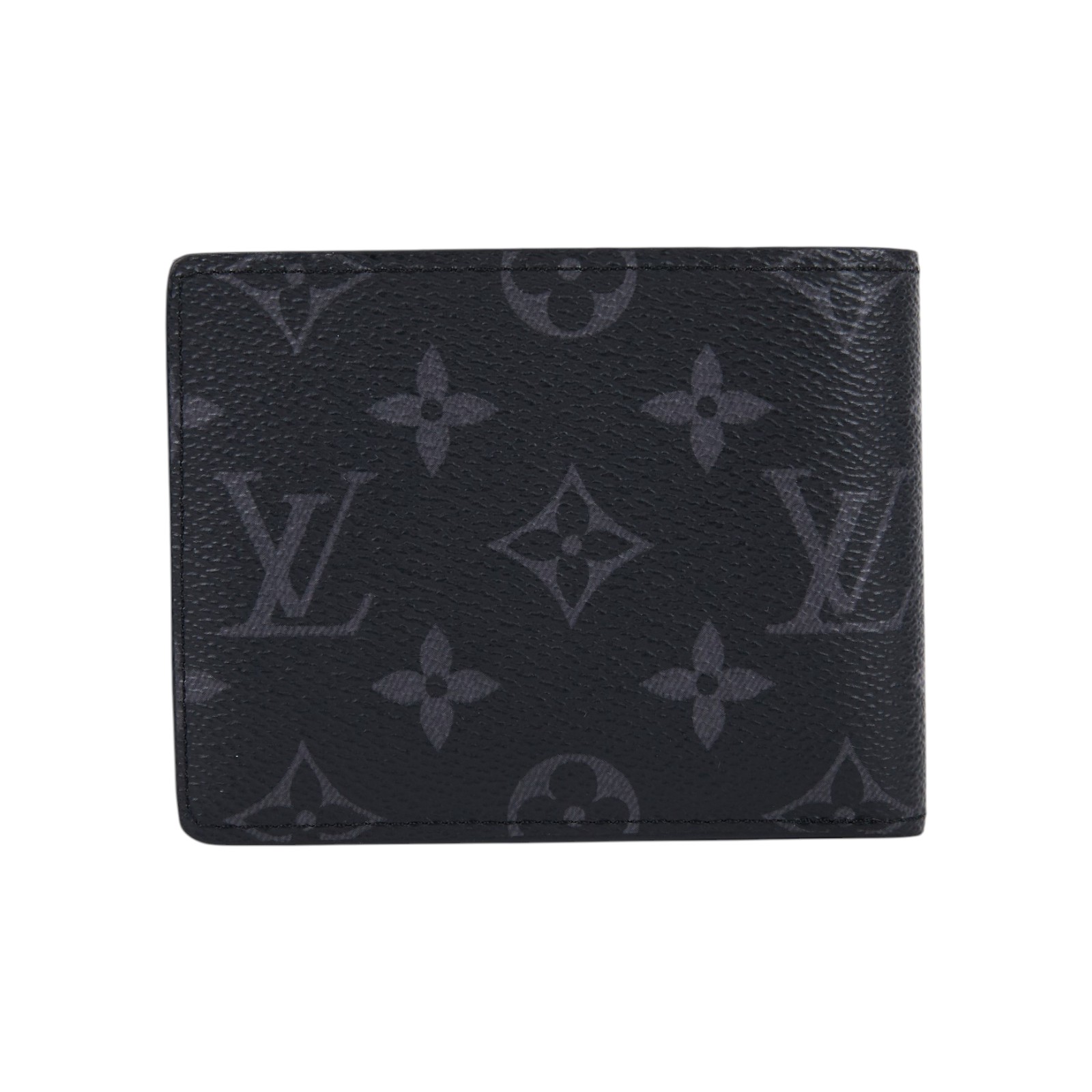 路易威登 LOUIS VUITTON Slender 錢包 Eclipse帆布 錢包 短夾 M62294 晶片款 黑原花短夾 台灣購買證明