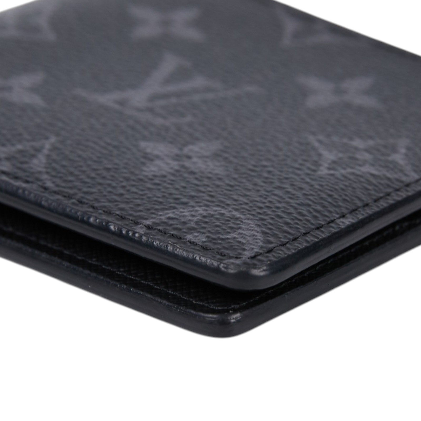 路易威登 LOUIS VUITTON Slender 錢包 Eclipse帆布 錢包 短夾 M62294 晶片款 黑原花短夾 台灣購買證明