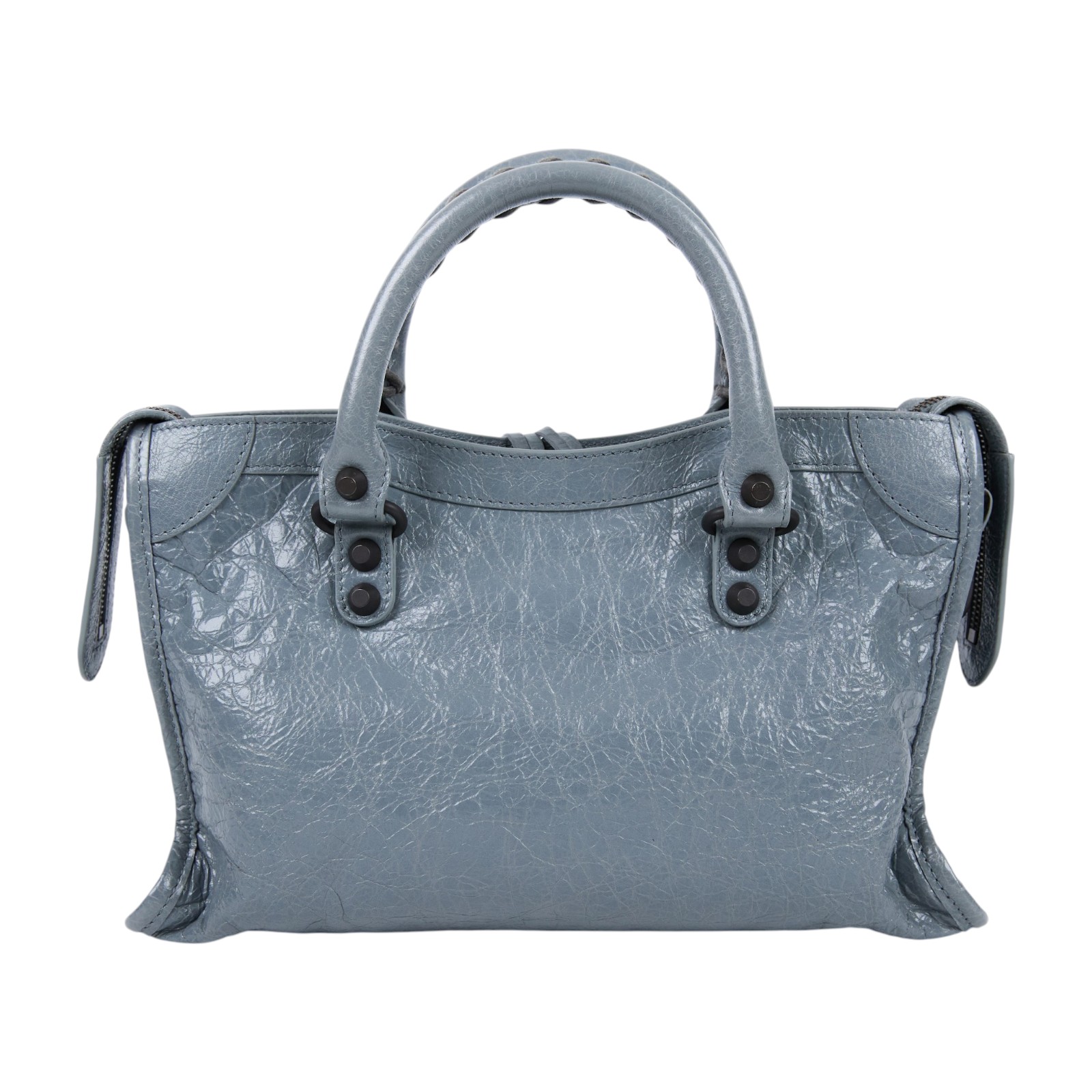 巴黎世家 BALENCIAGA Le City Bag Small 8657622ACFH 灰藍Le City Small 背帶/鏡子