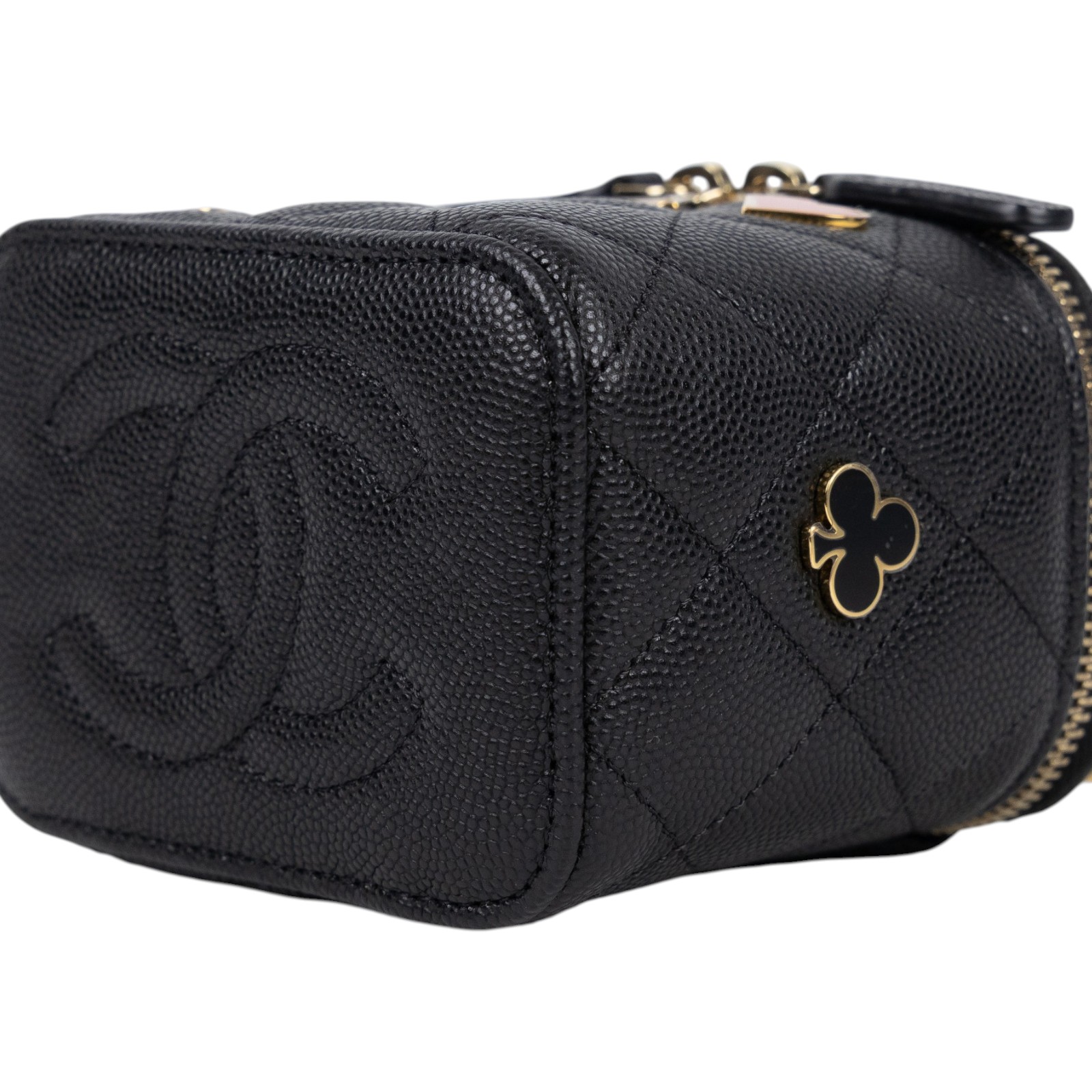 香奈兒 CHANEL Vanity 化妝箱 化妝盒 肩背包 斜背包 AP3078 晶片款 黑荔枝POKER VANITY 防塵袋