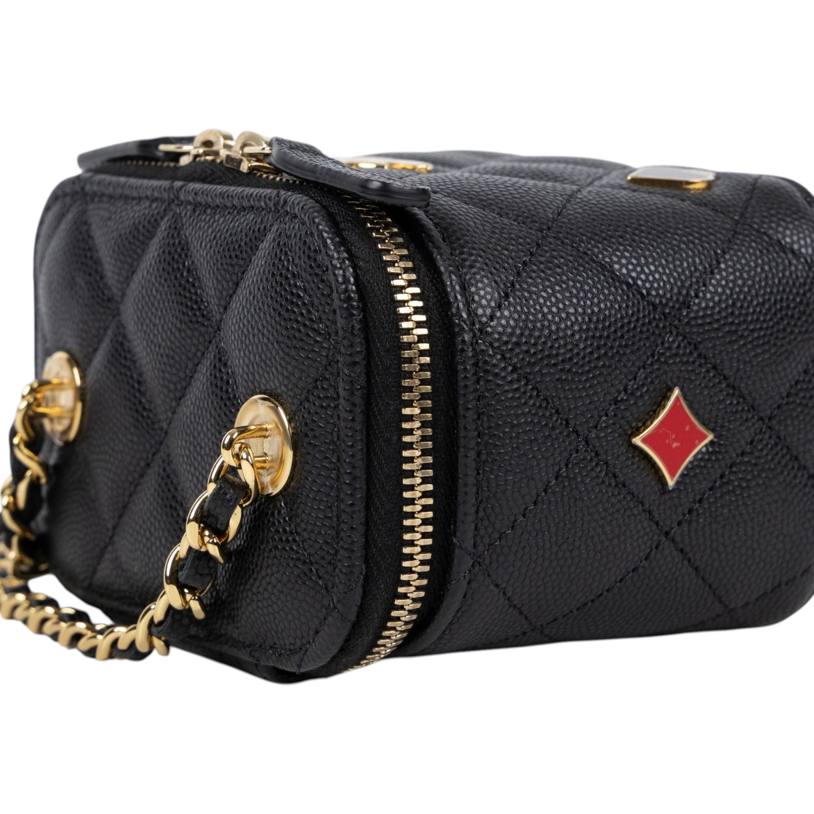 香奈兒 CHANEL Vanity 化妝箱 化妝盒 肩背包 斜背包 AP3078 晶片款 黑荔枝POKER VANITY 防塵袋