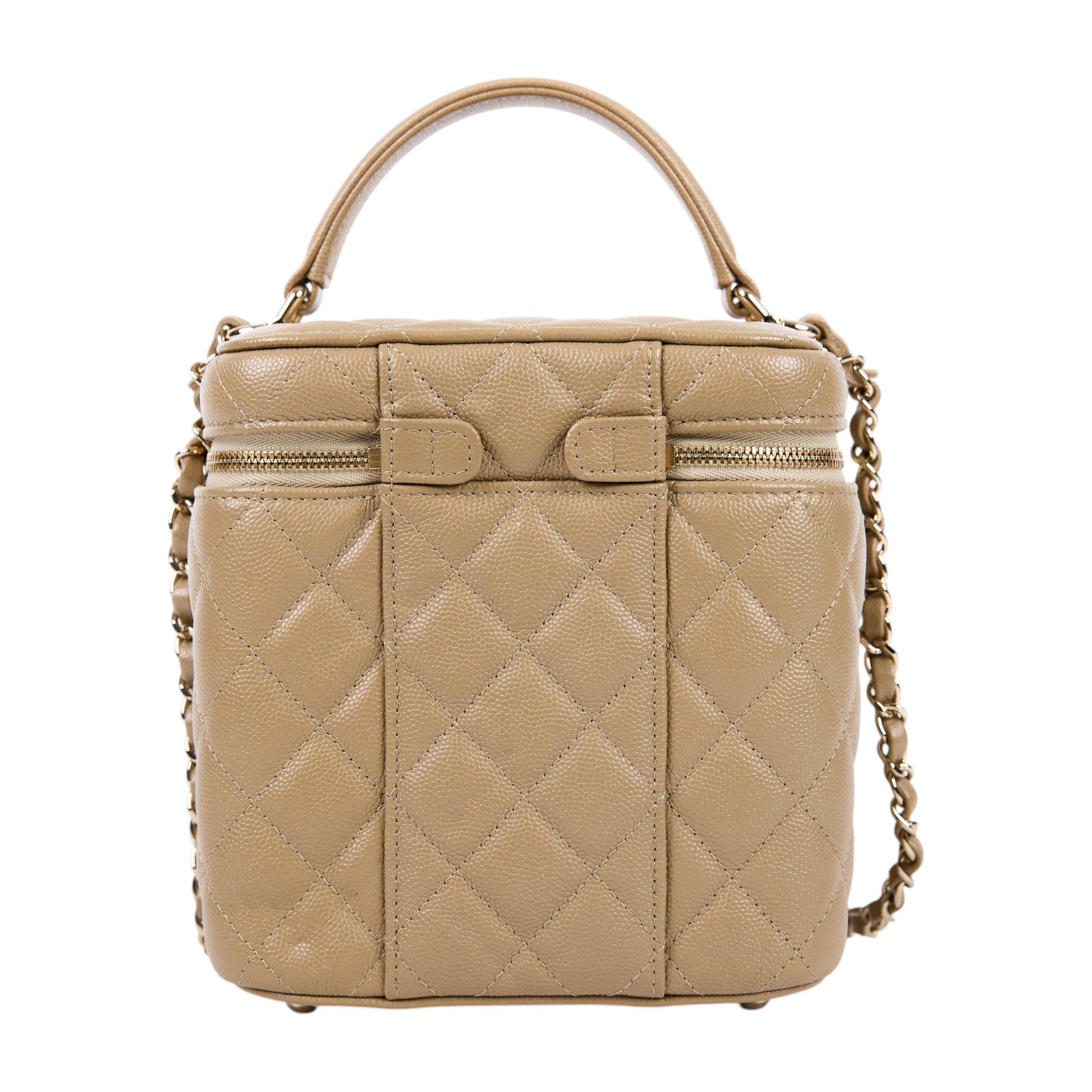 香奈兒 CHANEL Vanity 化妝箱 手提包 肩背包 斜背包 AS2362 晶片款 奶茶色VANITY化妝包 防塵袋