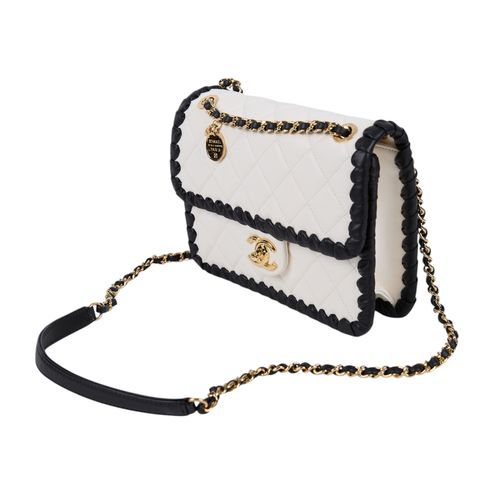 香奈兒 CHANEL CF 口蓋包 小型 肩背包 斜背包 AS2497 B23328 晶片款 熊貓羊FLAP BAG 防塵袋