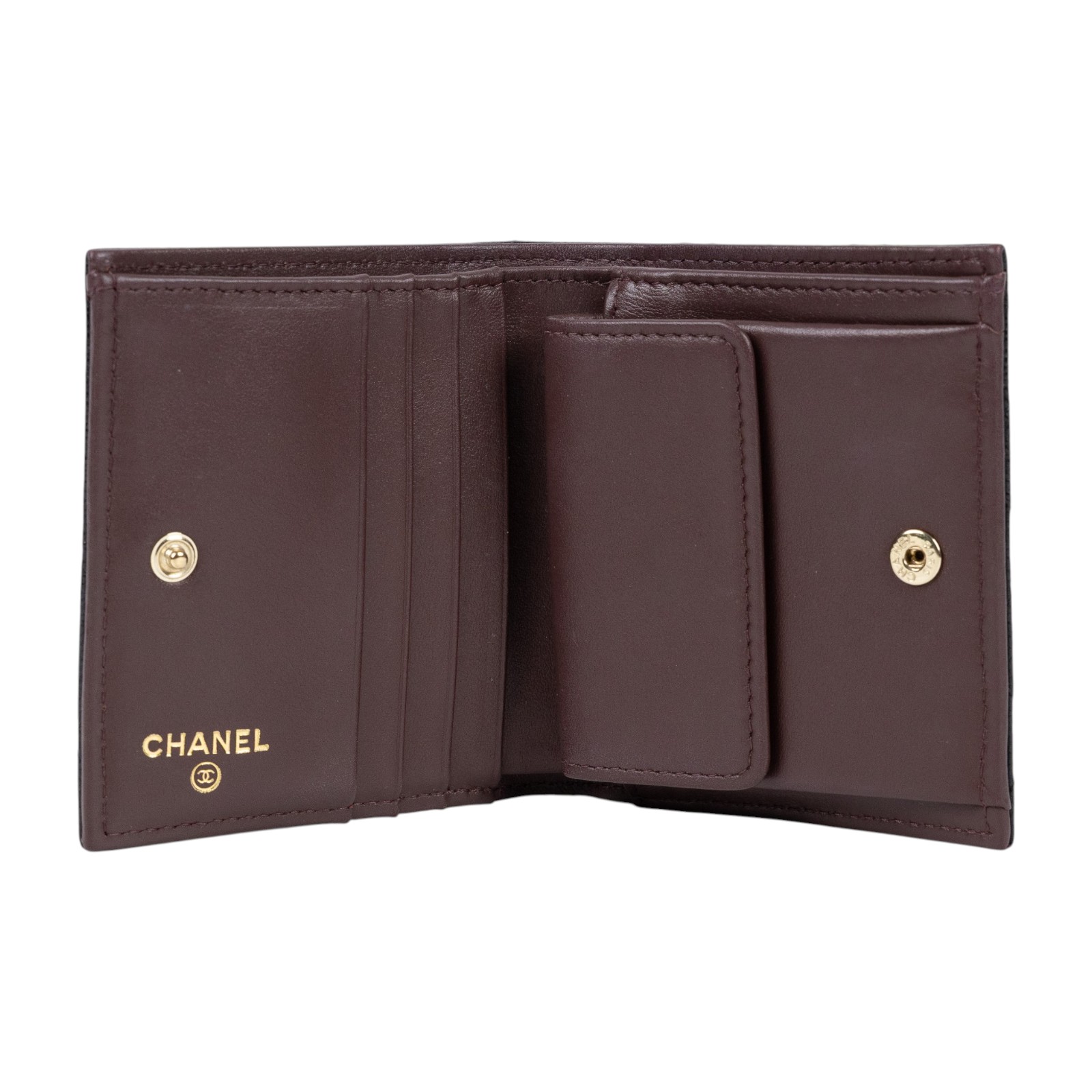 香奈兒 CHANEL 短夾 卡片夾 零錢包 錢包 AP3178 晶片款 黑荔枝雙開短夾 原廠盒子/防塵袋
