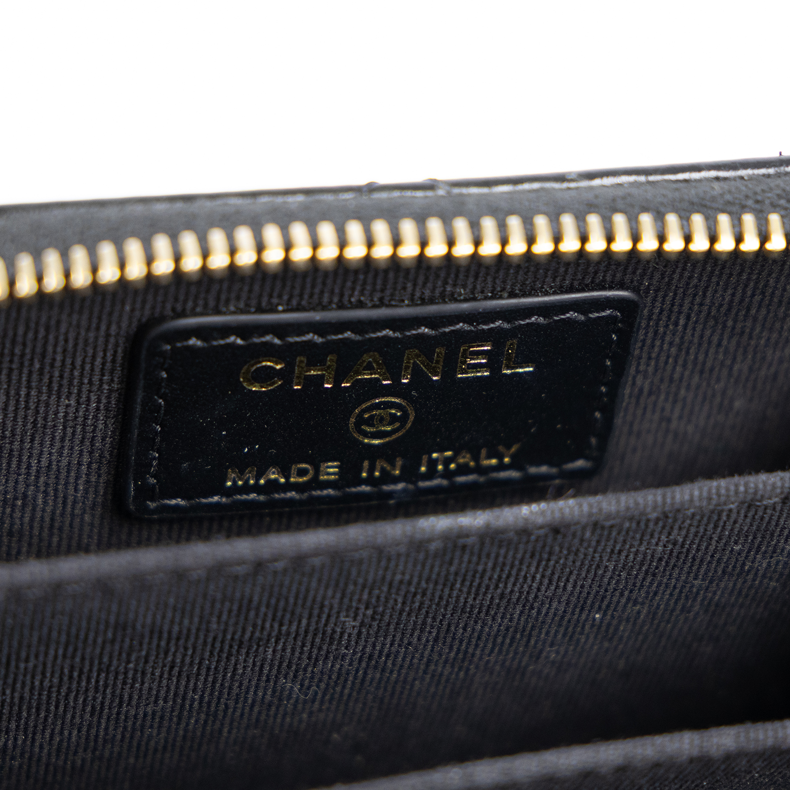香奈兒 CHANEL CC LOGO 零錢包 卡包 錢包 AP4262 晶片款 黑金油蠟拉鍊卡包 無附屬品