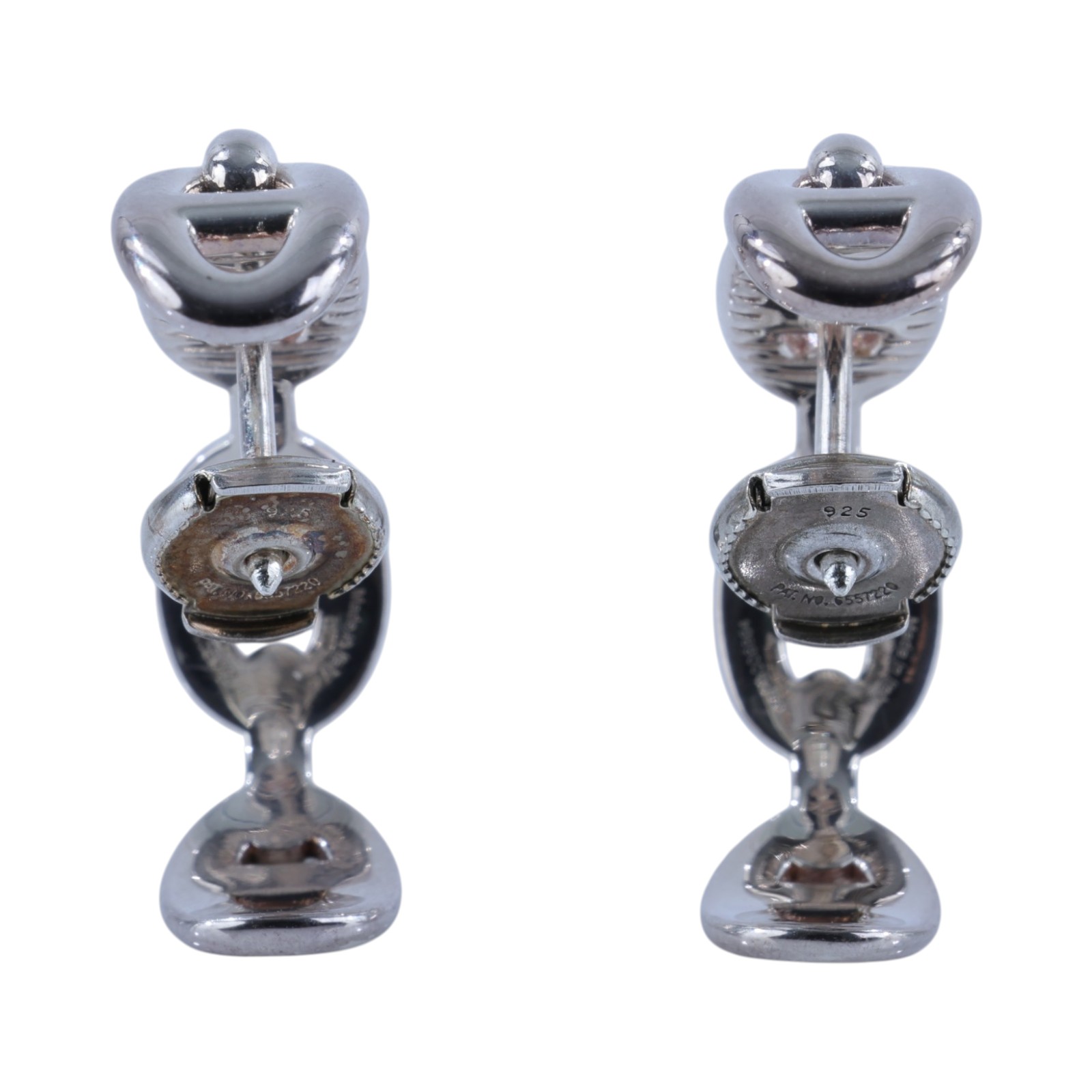 愛馬仕 Hermes Chaine dancre Enchainee 爬耳式耳環 純銀材質 H122506Bv00 /24AB006864  原廠盒子/購買證明影本