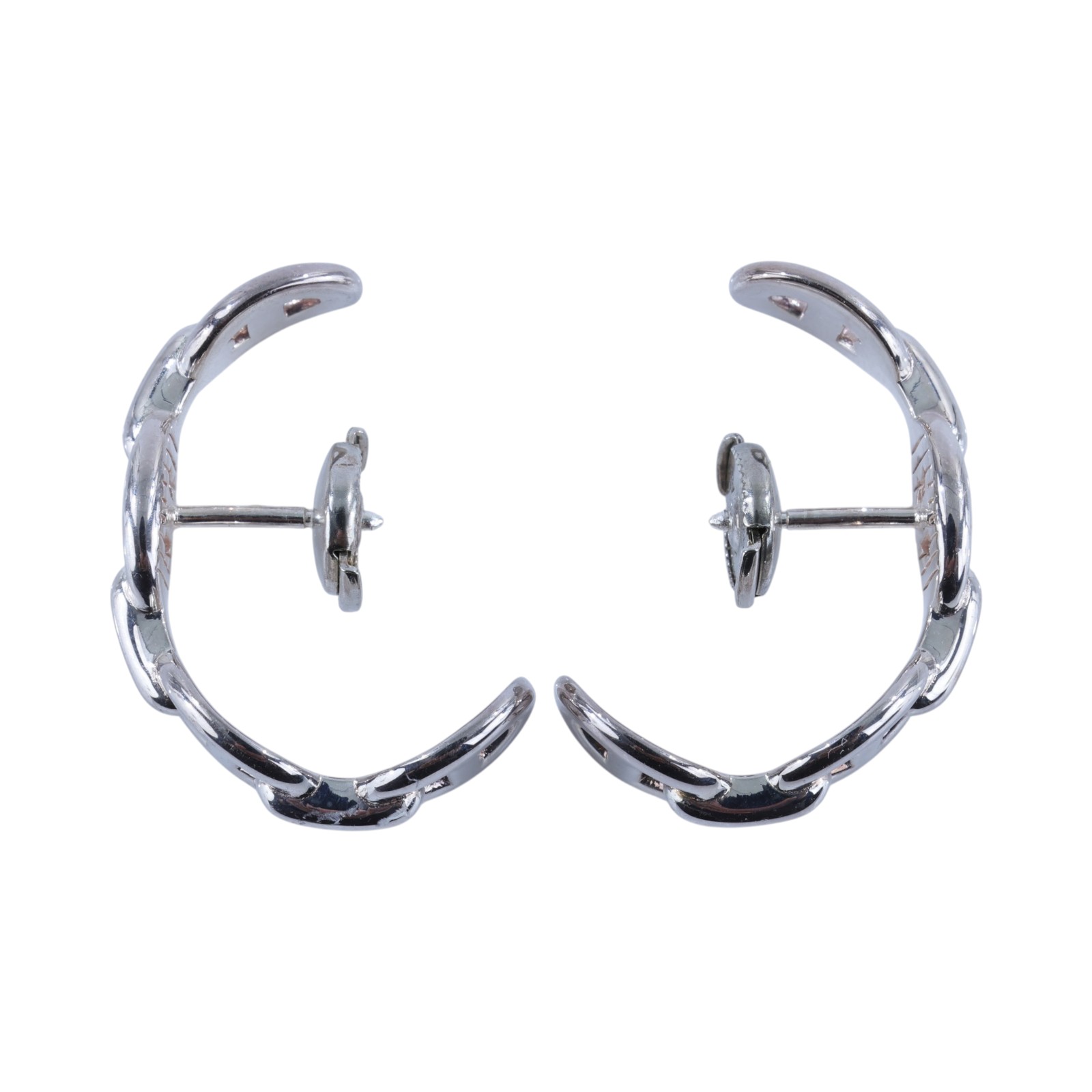 愛馬仕 Hermes Chaine dancre Enchainee 爬耳式耳環 純銀材質 H122506Bv00 /24AB006864  原廠盒子/購買證明影本