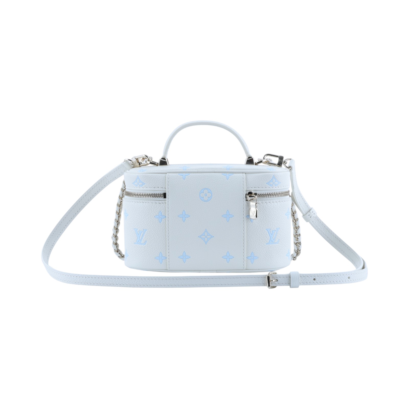 路易威登 LOUIS VUITTON Vanity Chain Pouch 手提 斜背 化妝箱 盒子包 M27744 晶片款  原廠盒子/背帶2/鎖組