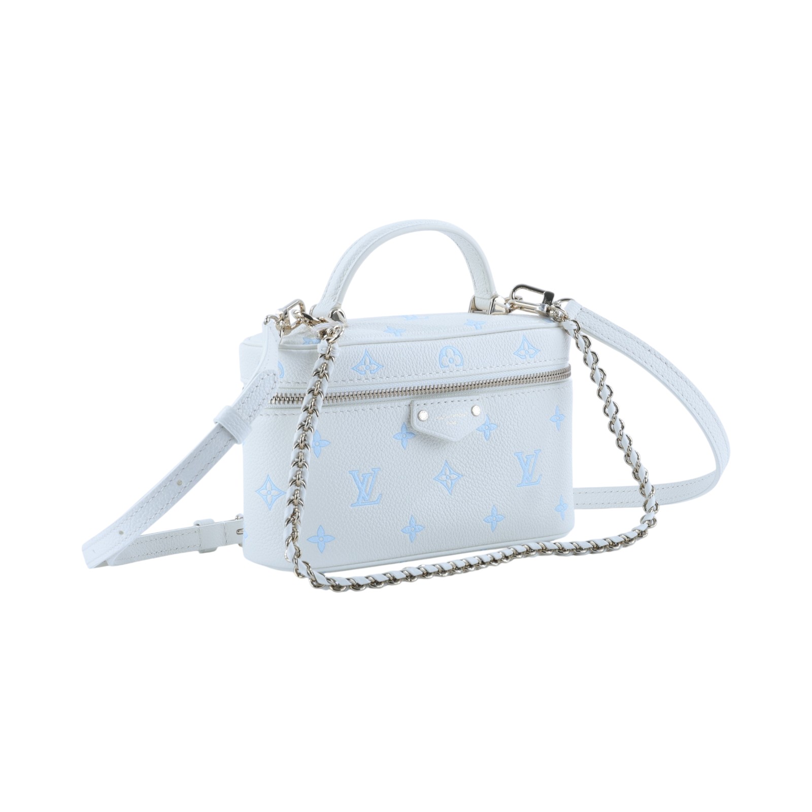 路易威登 LOUIS VUITTON Vanity Chain Pouch 手提 斜背 化妝箱 盒子包 M27744 晶片款  原廠盒子/背帶2/鎖組