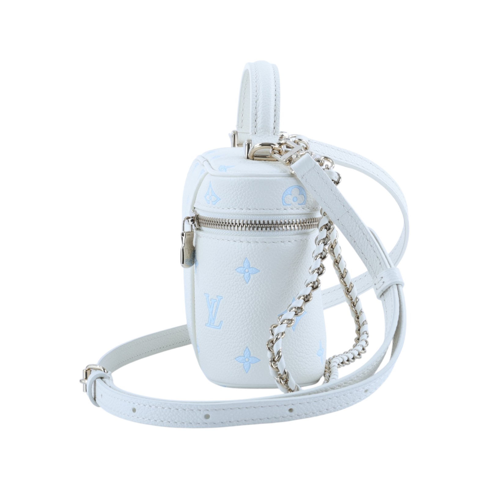 路易威登 LOUIS VUITTON Vanity Chain Pouch 手提 斜背 化妝箱 盒子包 M27744 晶片款  原廠盒子/背帶2/鎖組