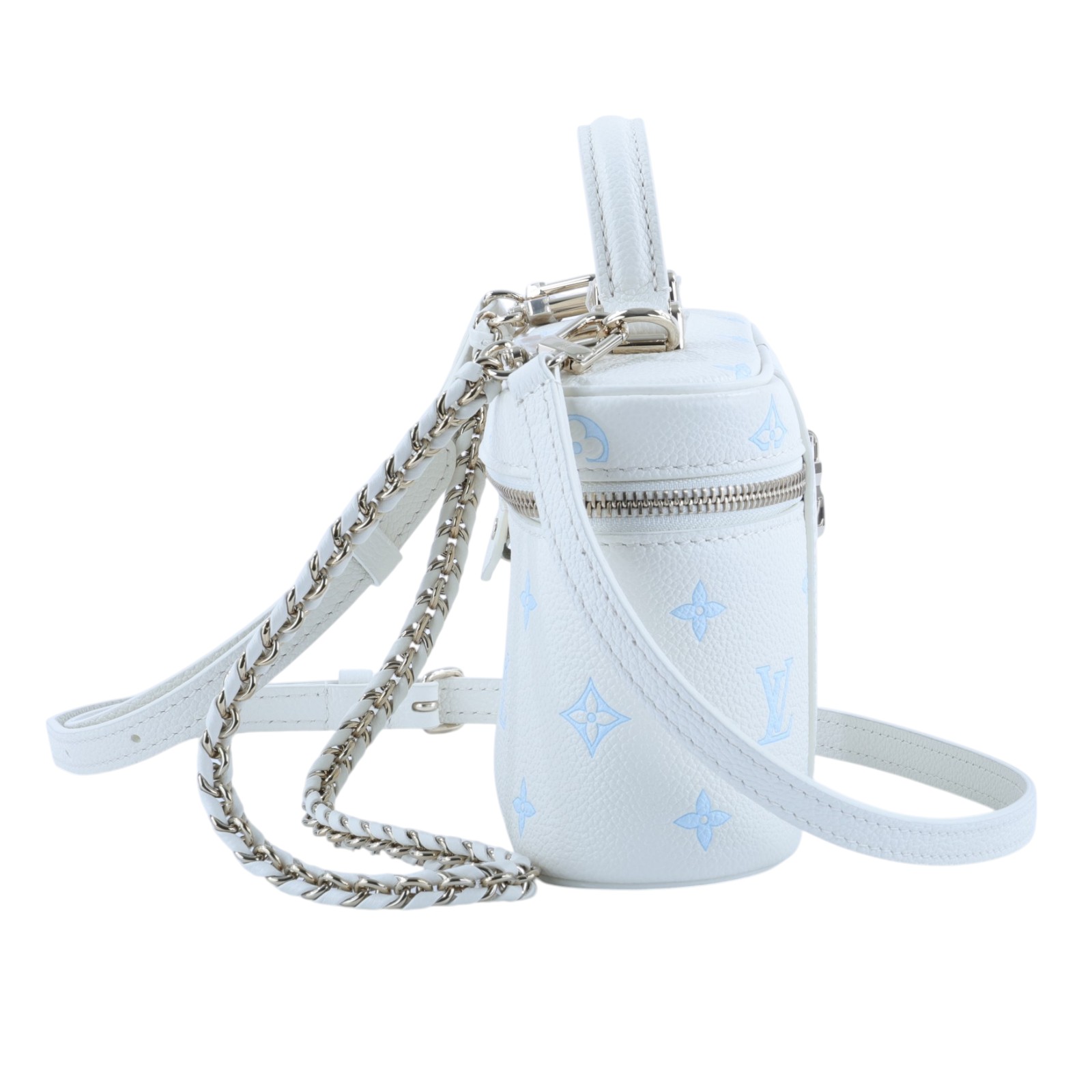 路易威登 LOUIS VUITTON Vanity Chain Pouch 手提 斜背 化妝箱 盒子包 M27744 晶片款  原廠盒子/背帶2/鎖組