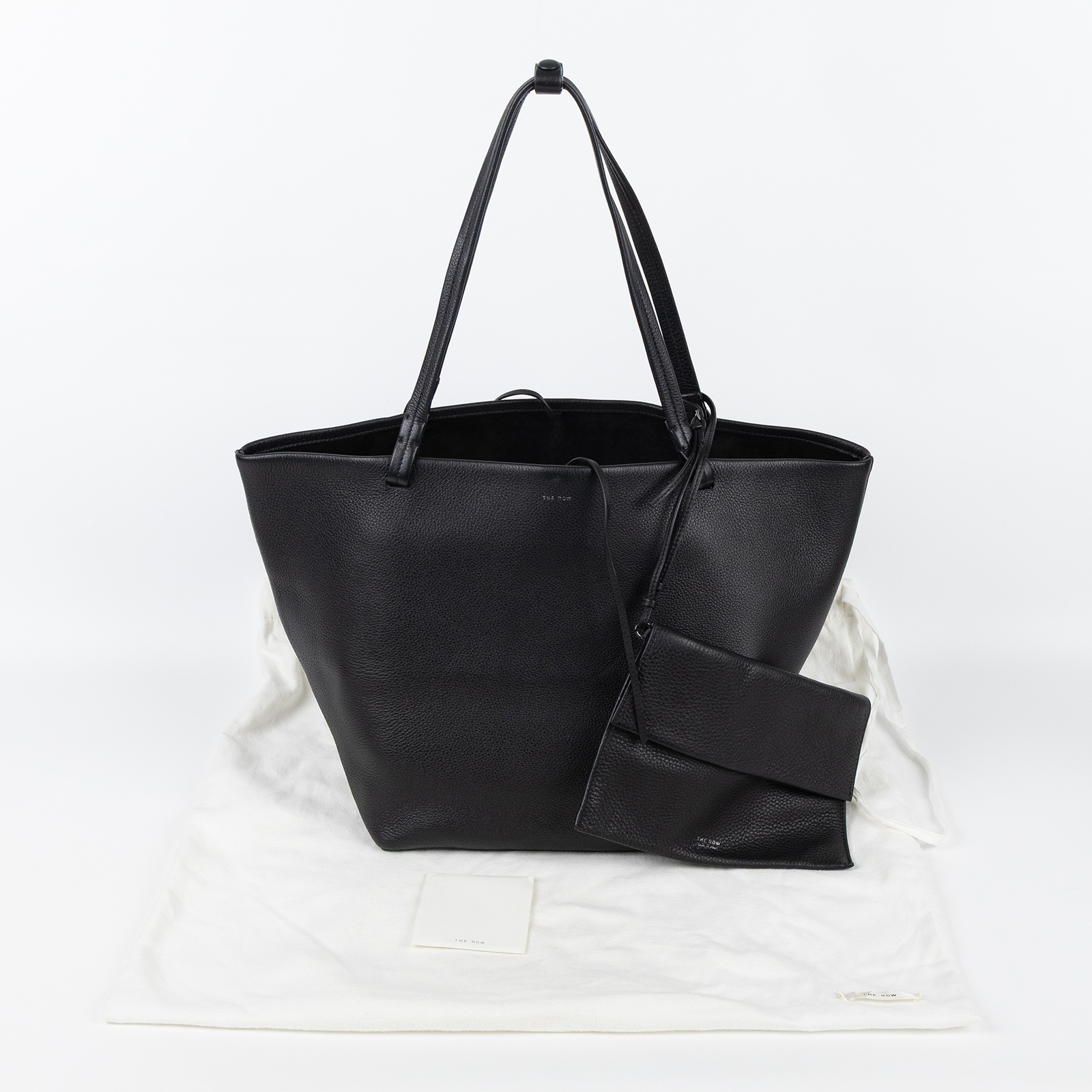 安靜奢華主義 THE ROW Park Tote Three 手提包 肩背包 托特包 W1272L129 黑PARK TOTE THREE 防塵袋/內袋