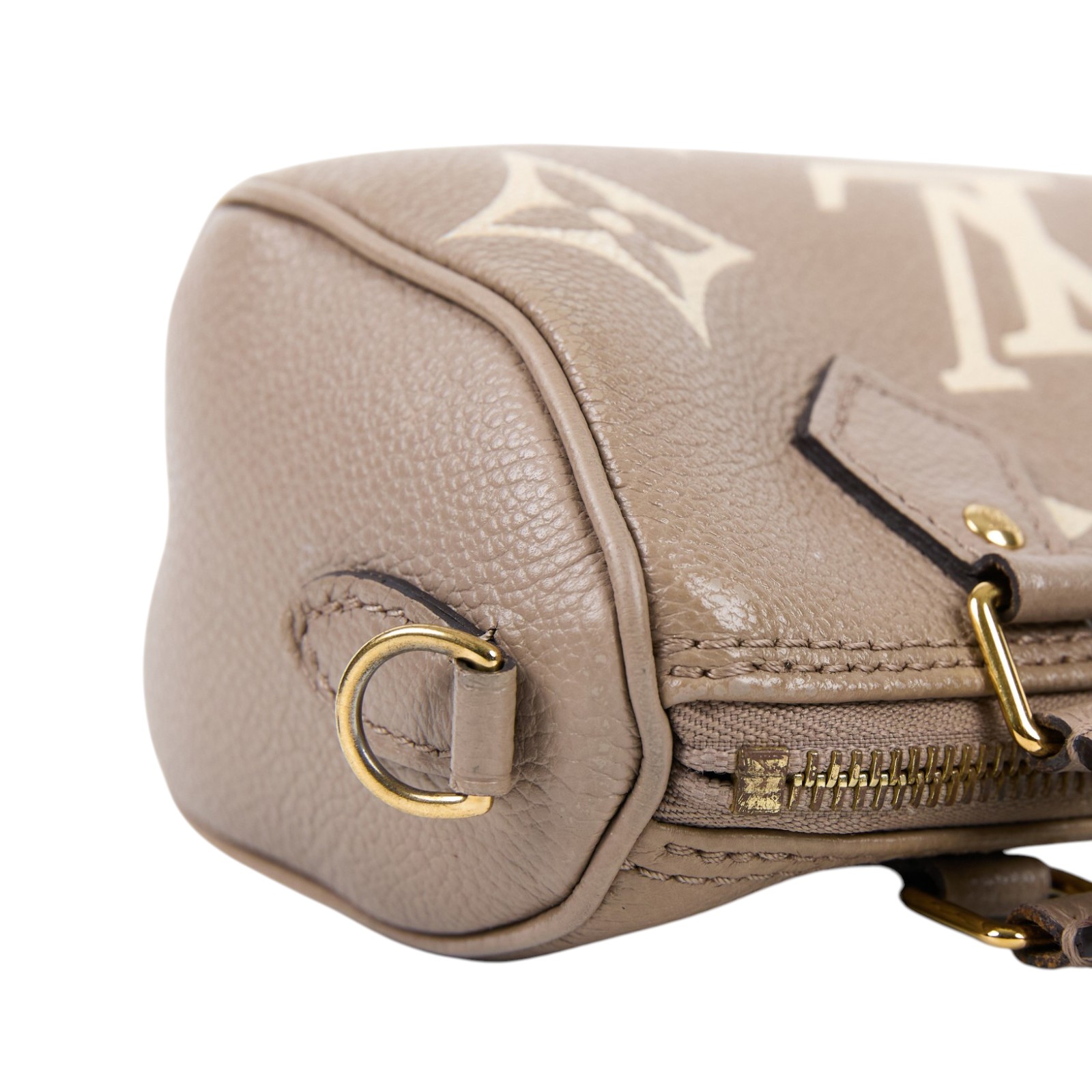 路易威登 LOUIS VUITTON Nano Speedy 手提 斜背 肩背包 灰色 奶油色 M82890 晶片款  原廠盒子/防塵袋/背帶/購買證明