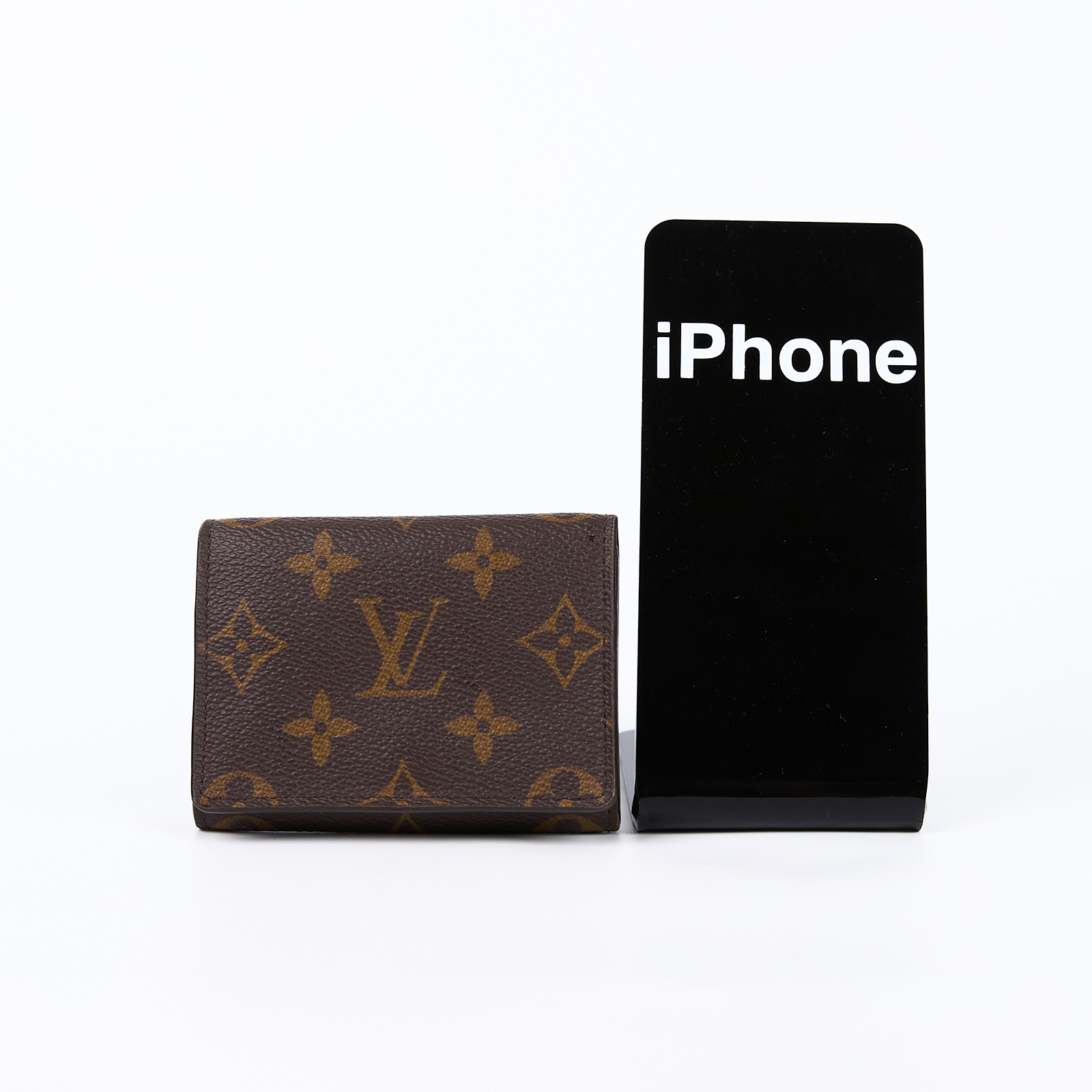 路易威登 LOUIS VUITTON Enveloppe Carte De Visite 卡片套 M63801 晶片款 原花卡夾 無附屬品