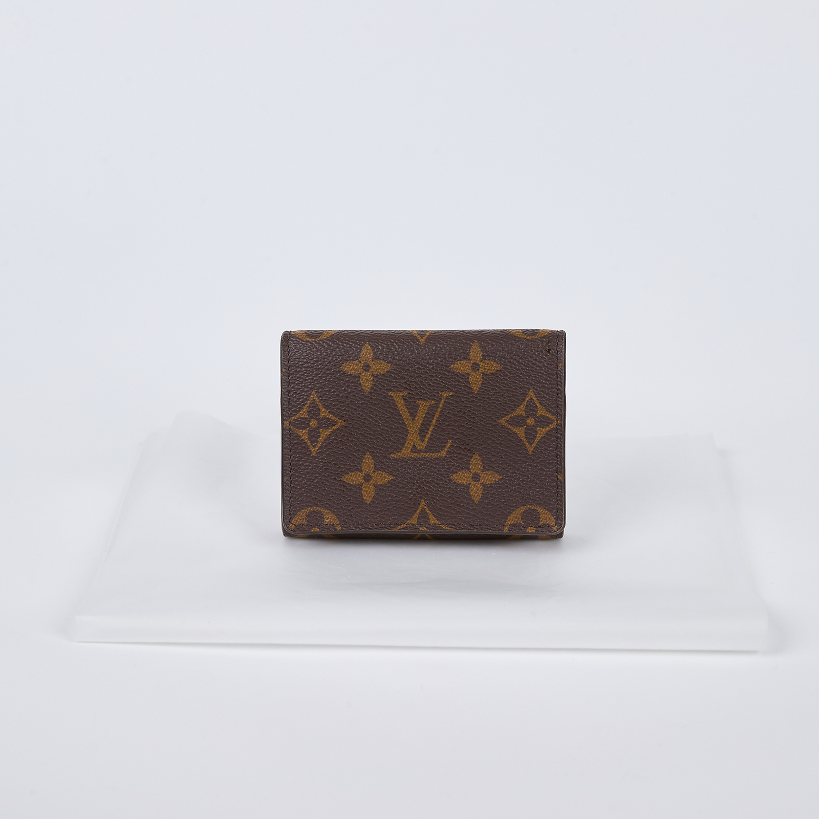 路易威登 LOUIS VUITTON Enveloppe Carte De Visite 卡片套 M63801 晶片款 原花卡夾 無附屬品