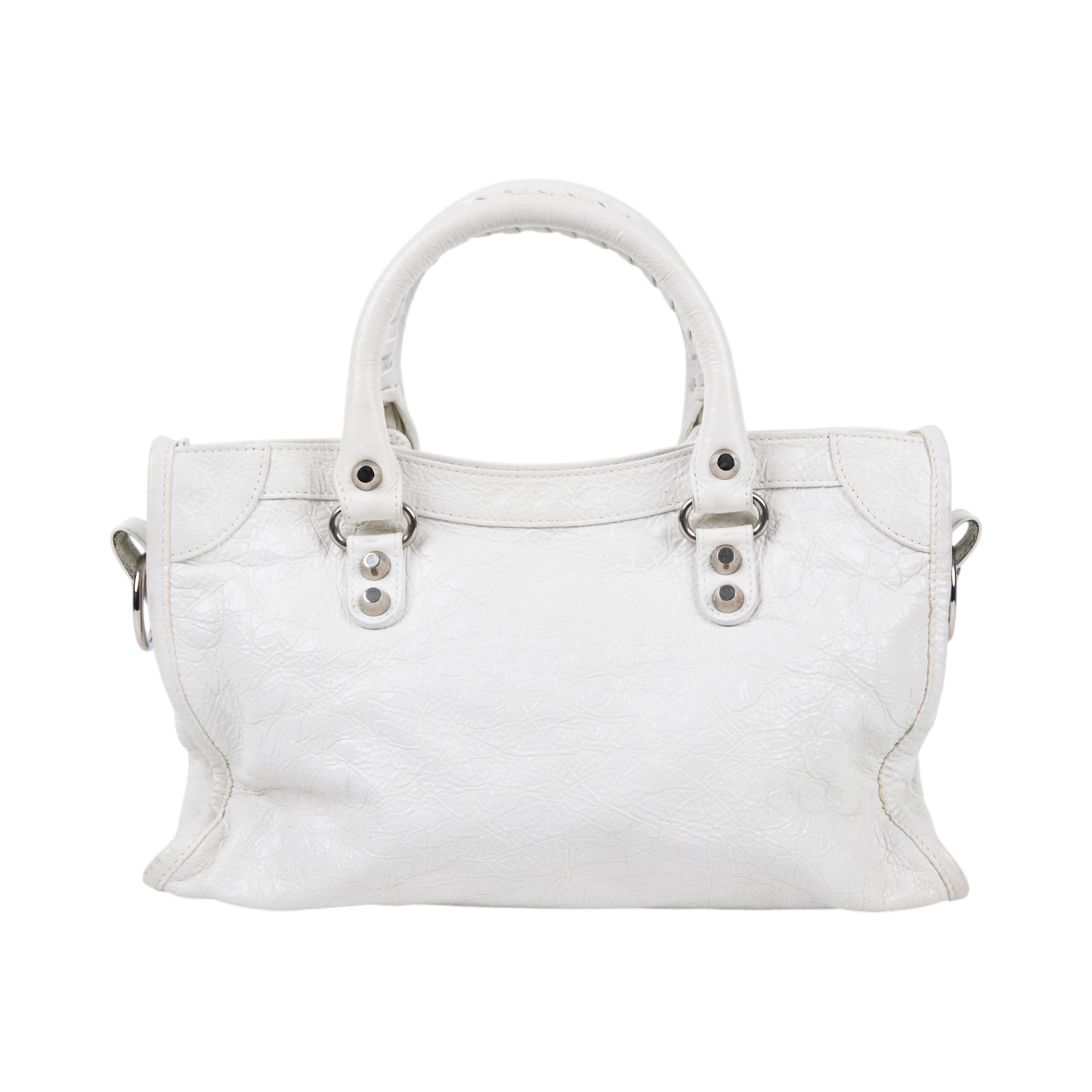 巴黎世家 BALENCIAGA Le City 機車包 小型 8114422ABEK 白LE CITY機車包SAMLL 背帶