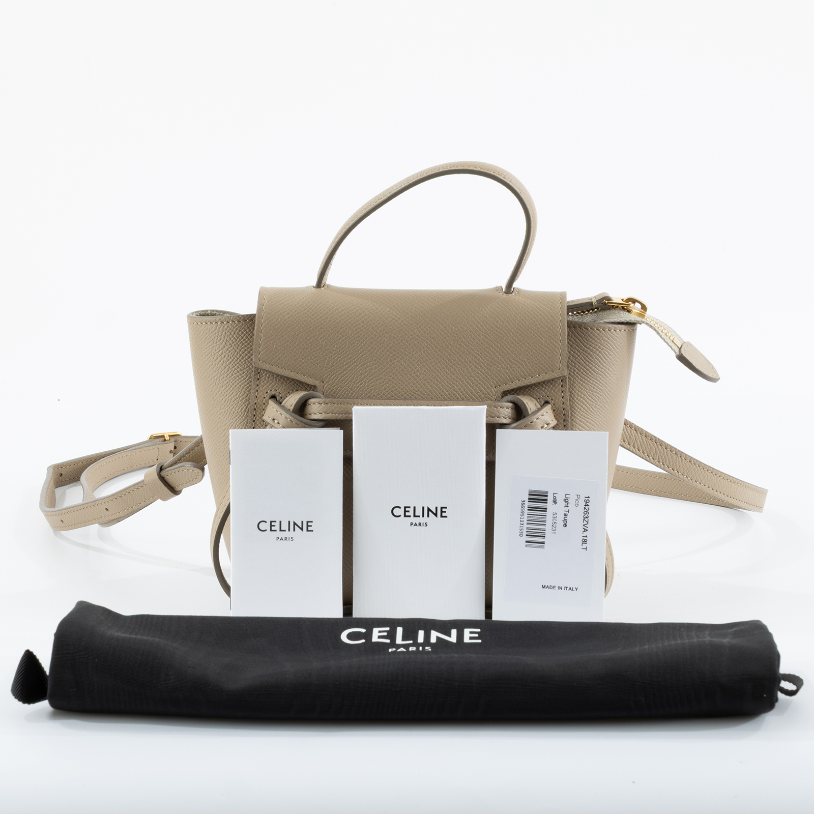 思琳 CELINE Pico Belt 手袋 194263ZVA 奶茶BELT BAG PICO 防塵袋/背帶