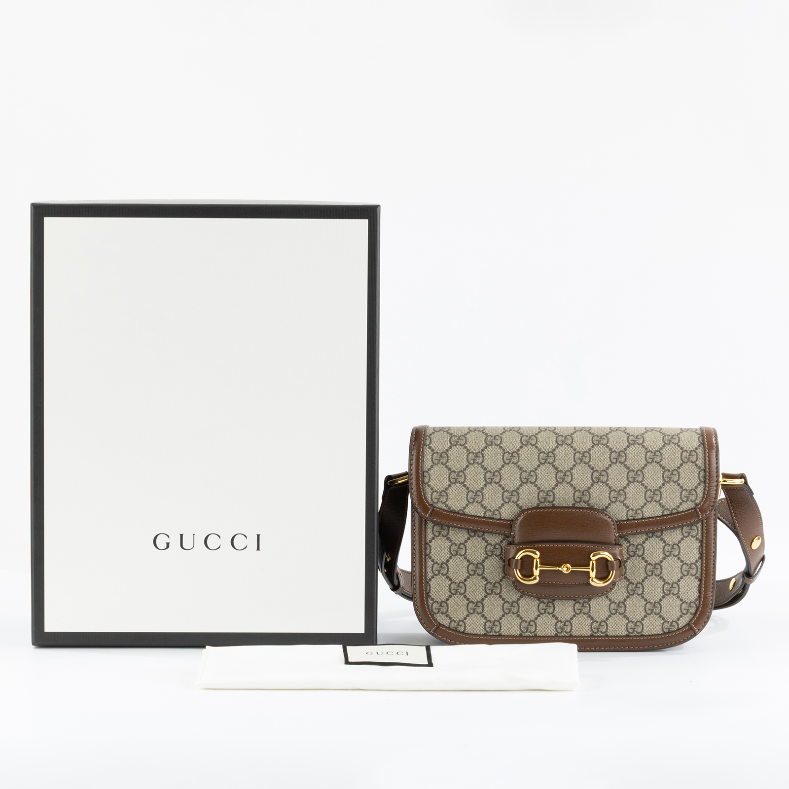 古馳 GUCCI 1955 馬銜扣 肩揹袋 602204 92TCG 棕1955馬銜包 原廠盒子/防塵袋
