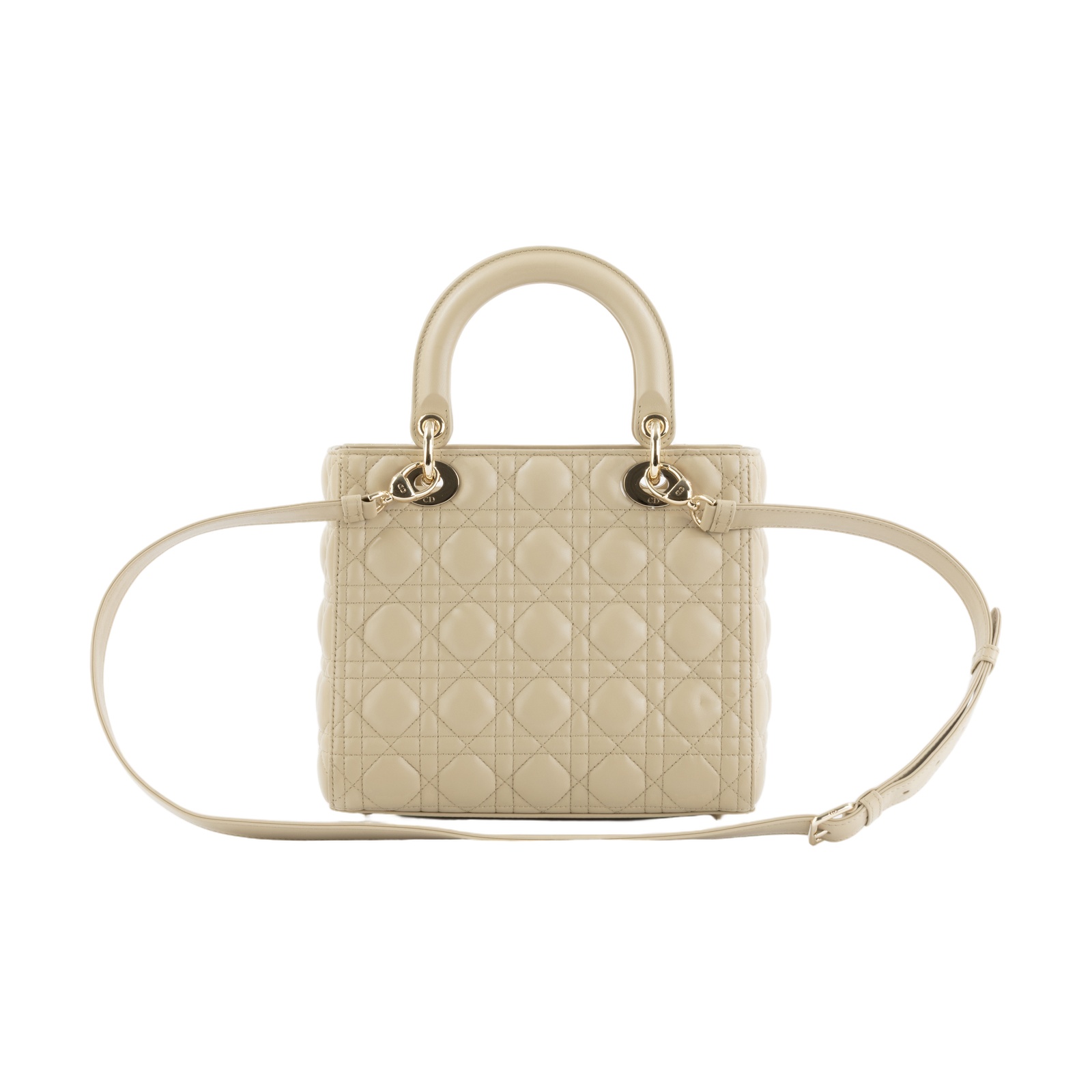 迪奧 CHRISTIAN DIOR Lady Dior 中型 肩背 斜背 手提包 M0565ONGE  原廠盒子/防塵袋/背帶/保證卡