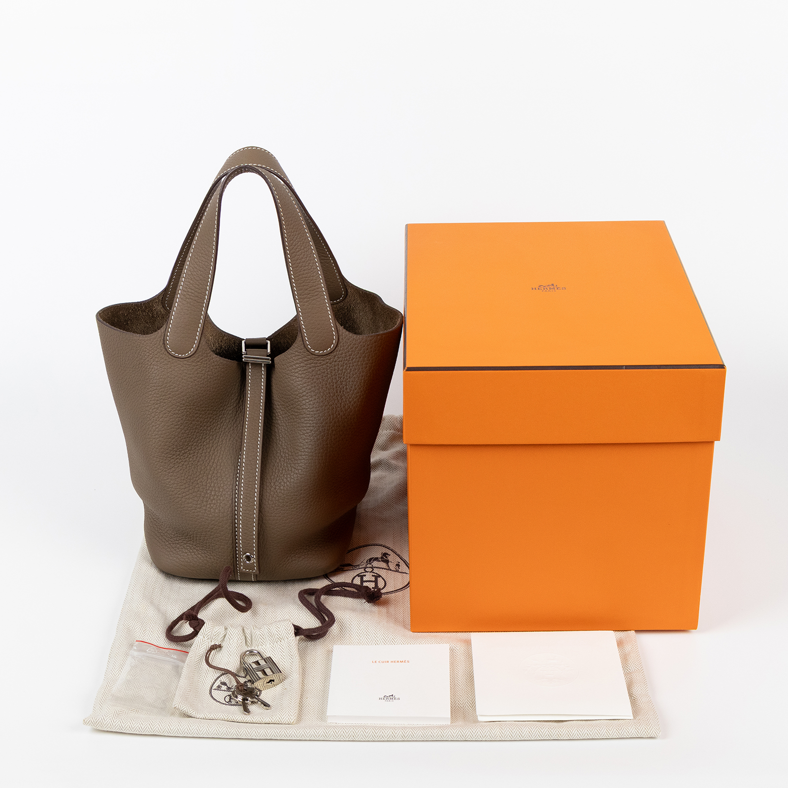 愛馬仕 Hermes Picotin Lock 18 菜籃子包 PT18 Y BY 010 CT Y刻大象灰PICOTIN18 原廠盒子/防塵袋/鎖組