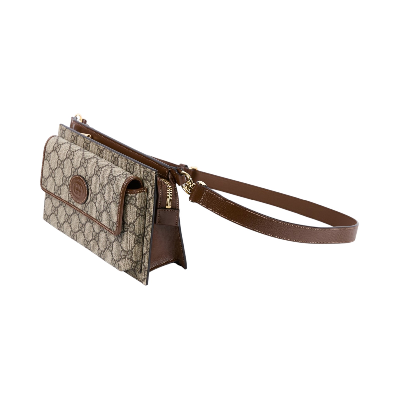 古馳 GUCCI Interlocking G 腰包 746300 92TCG 咖GG腰包 無附屬品