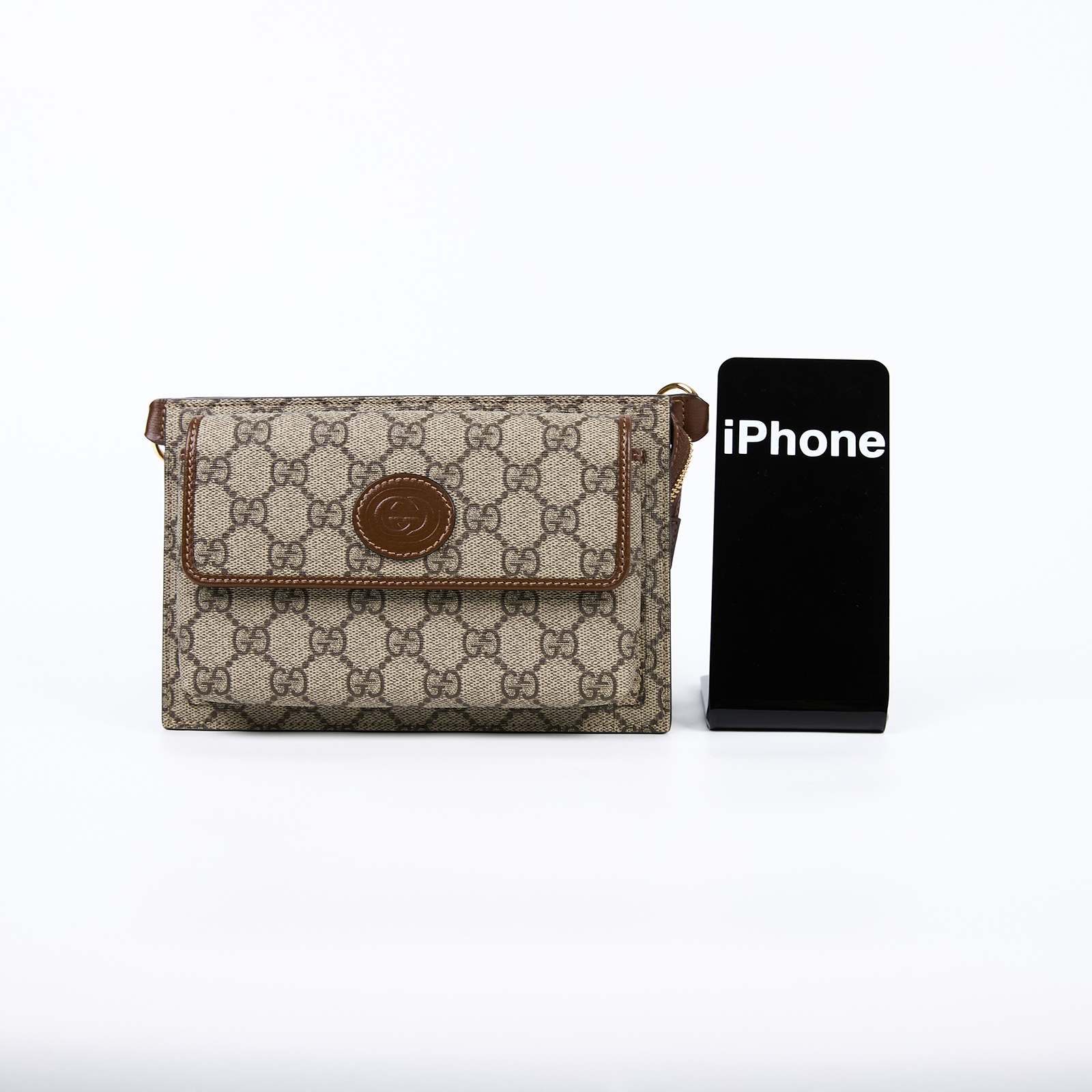 古馳 GUCCI Interlocking G 腰包 746300 92TCG 咖GG腰包 無附屬品