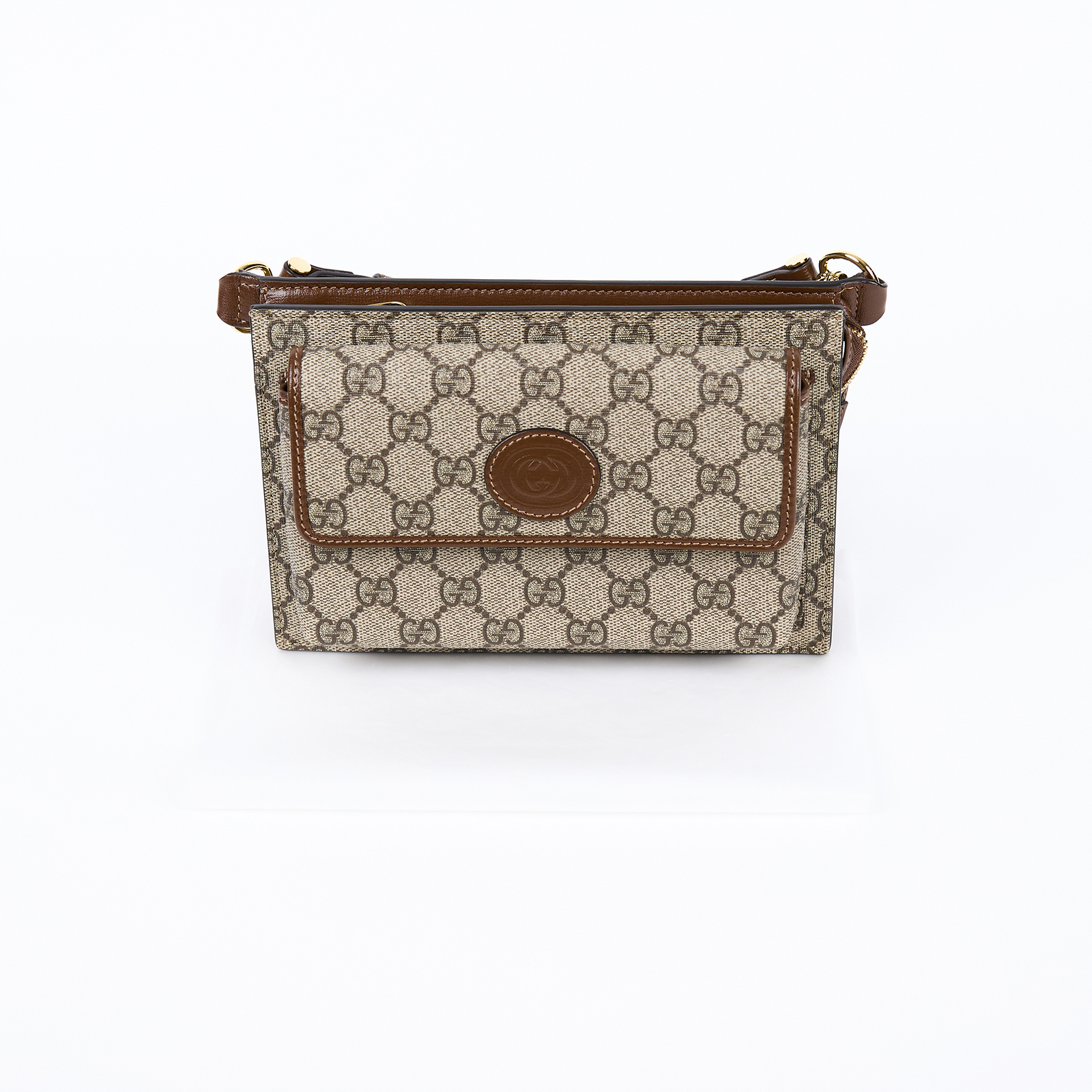 古馳 GUCCI Interlocking G 腰包 746300 92TCG 咖GG腰包 無附屬品