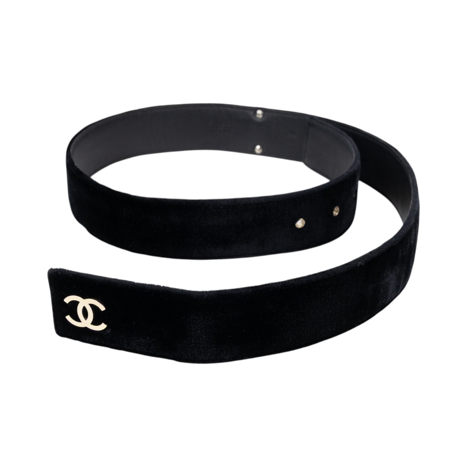 香奈兒 CHANEL 皮帶 腰帶  黑絲絨腰帶#80 防塵袋