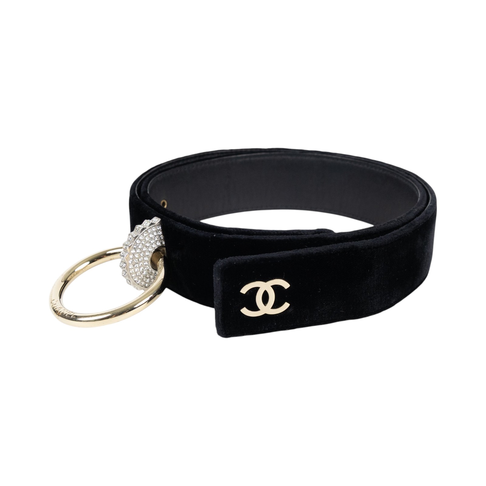 香奈兒 CHANEL 皮帶 腰帶  黑絲絨腰帶#80 防塵袋