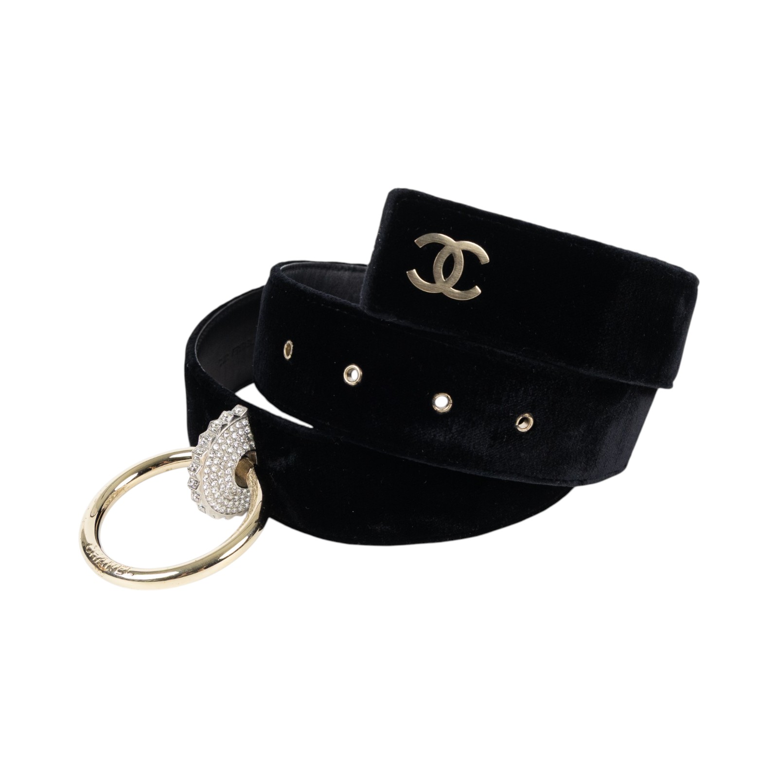 香奈兒 CHANEL 皮帶 腰帶  黑絲絨腰帶#80 防塵袋