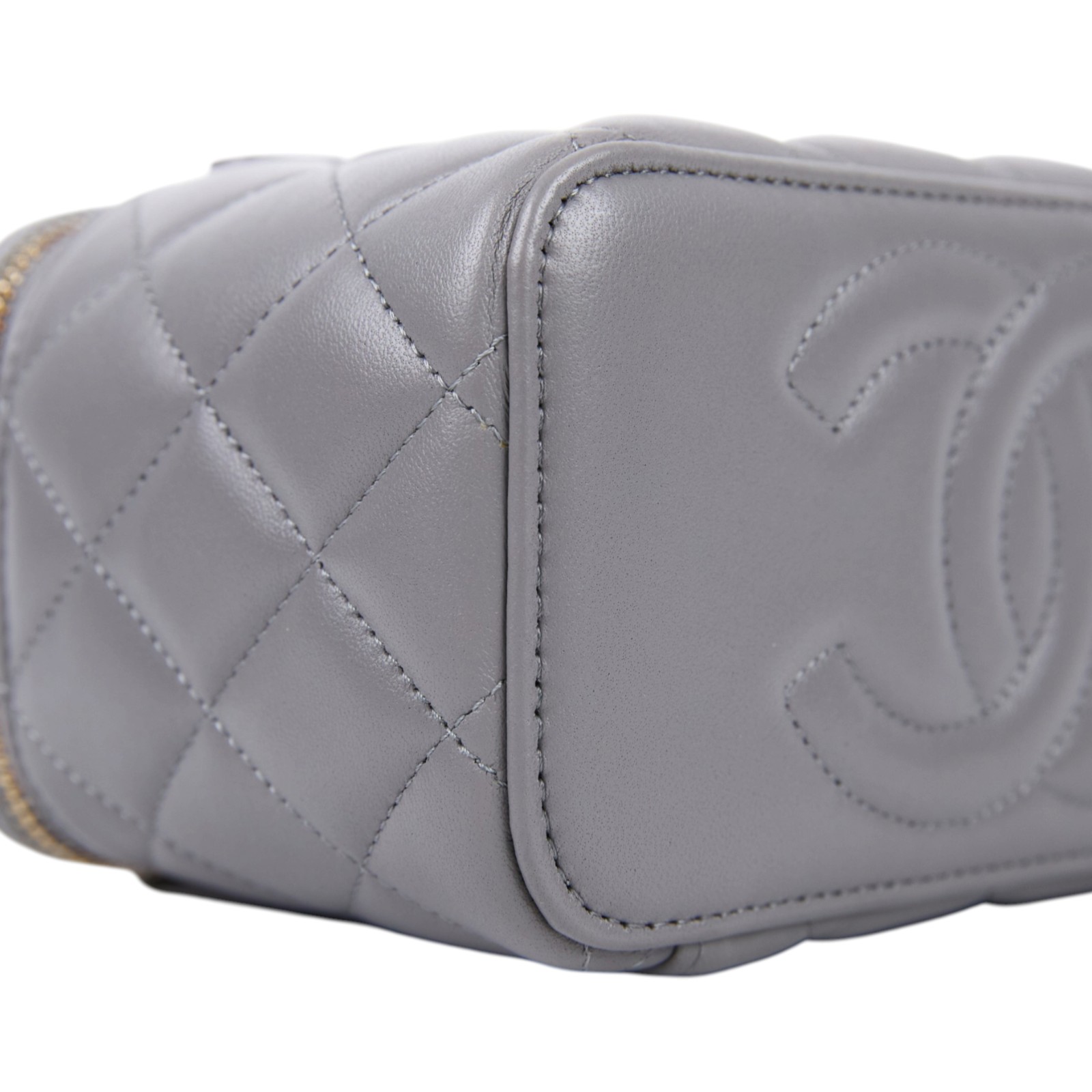 香奈兒 CHANEL Vanity Case 化妝箱 AP2199 B08846 晶片款 灰手把VANITY CASE 無附屬品