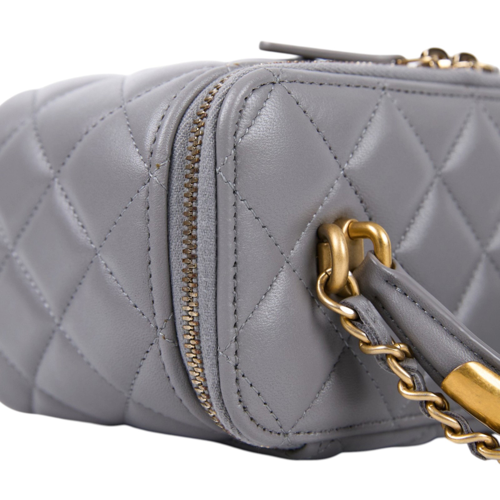 香奈兒 CHANEL Vanity Case 化妝箱 AP2199 B08846 晶片款 灰手把VANITY CASE 無附屬品