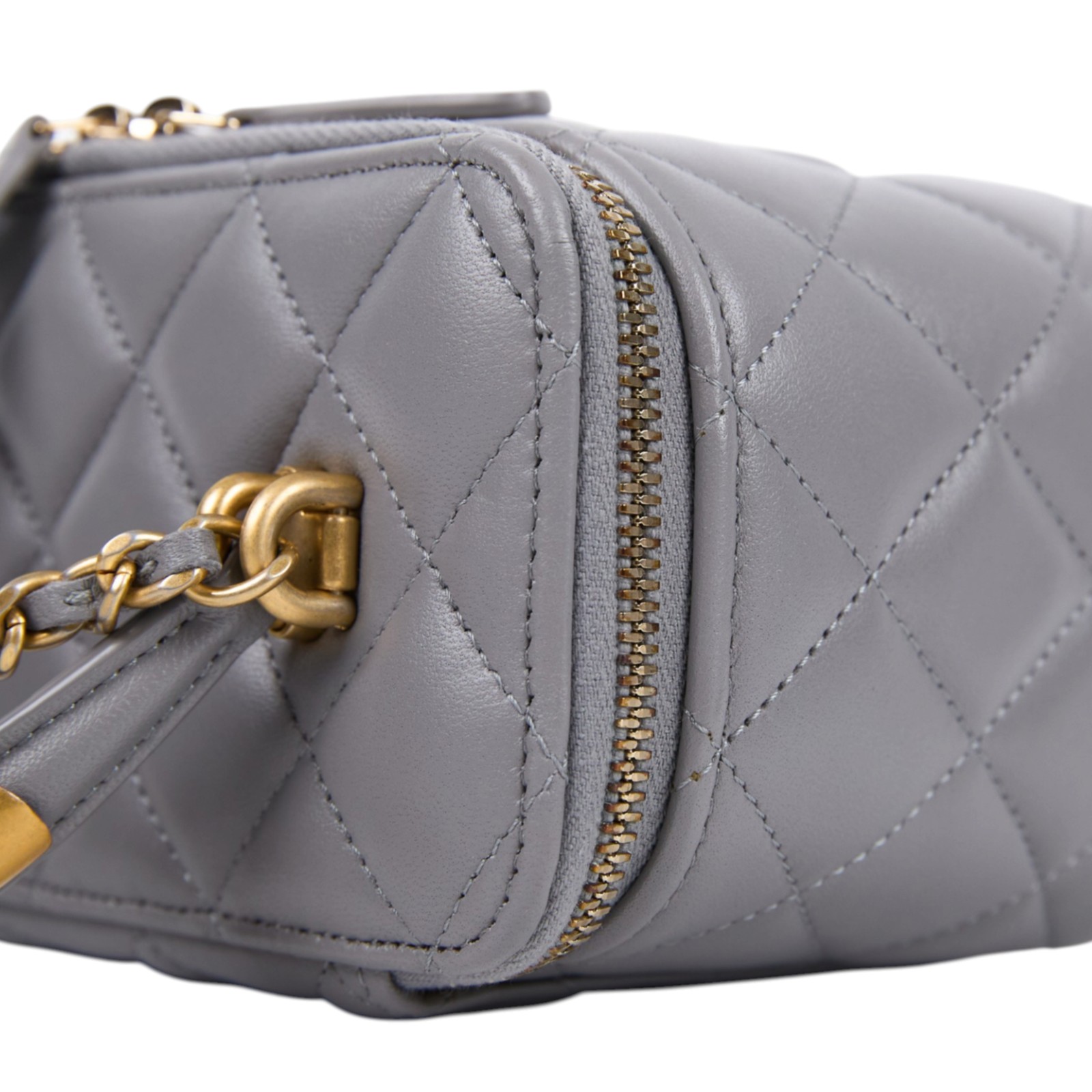 香奈兒 CHANEL Vanity Case 化妝箱 AP2199 B08846 晶片款 灰手把VANITY CASE 無附屬品