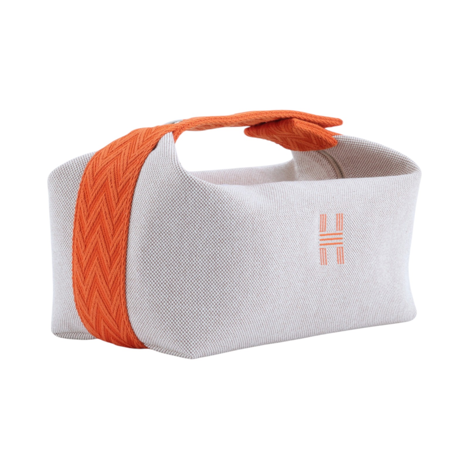 愛馬仕 Hermes Bride a Brac PM 小型 盥洗包 手提包 米色 橘色 H103351Mv01   無附屬品