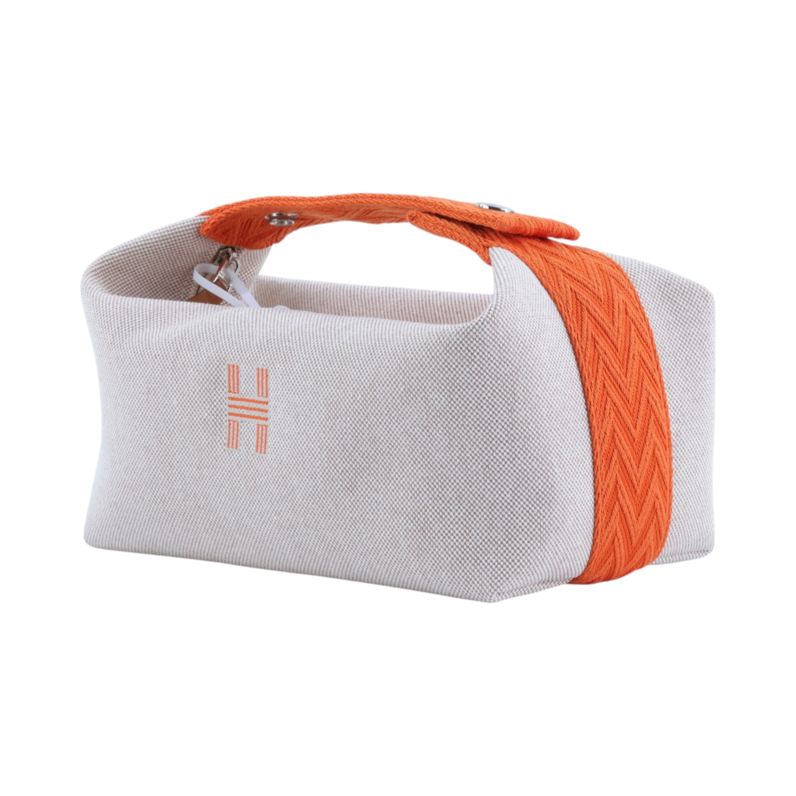 愛馬仕 Hermes Bride a Brac PM 小型 盥洗包 手提包 米色 橘色 H103351Mv01   無附屬品