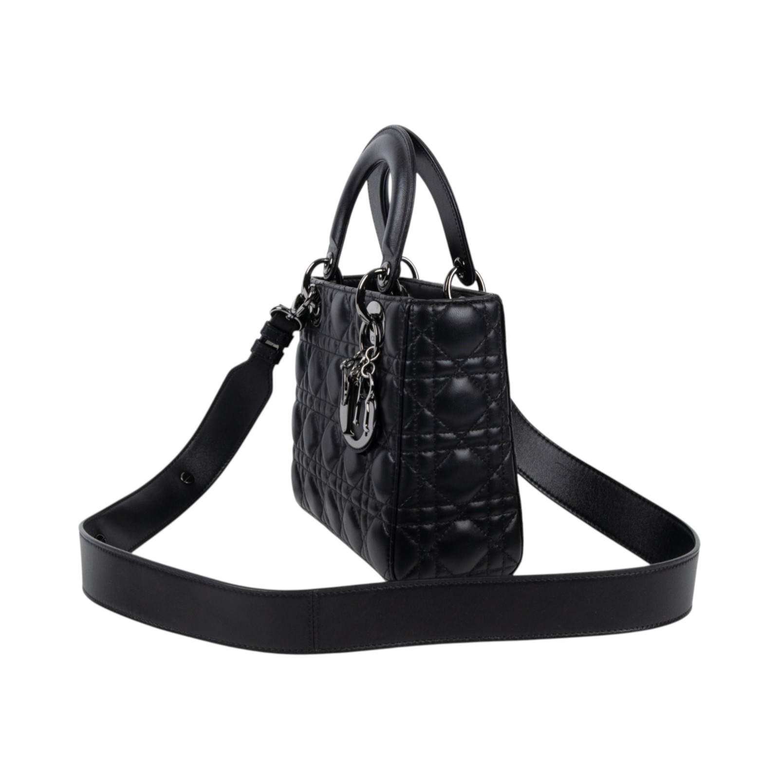 迪奧 CHRISTIAN DIOR Lady Dior My ABCDior 小型 肩背 手提包 羊皮 M0538OBKP  原廠盒子/防塵袋/購買證明/背帶