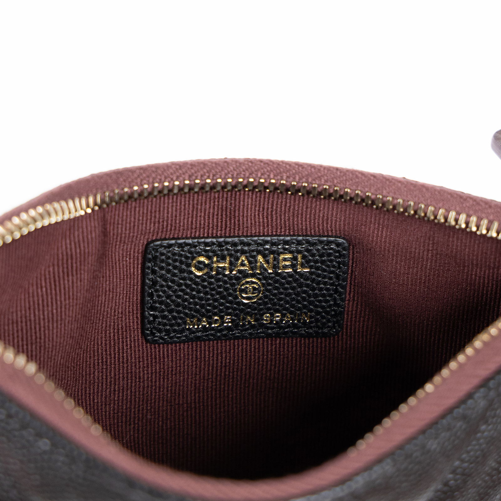 香奈兒 CHANEL 經典 拉鍊 隨身包 小型 AP4020 Y33352 晶片款 黑銀荔枝拉鍊零錢包 購買證明影本
