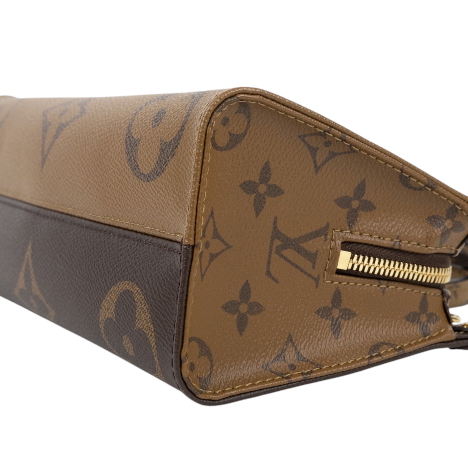 路易威登 LOUIS VUITTON OnTheGo East West 皮革飾邊 經典帆布 手提 斜背包 M46653 晶片款  原廠盒子/防塵袋/背帶/零錢包
