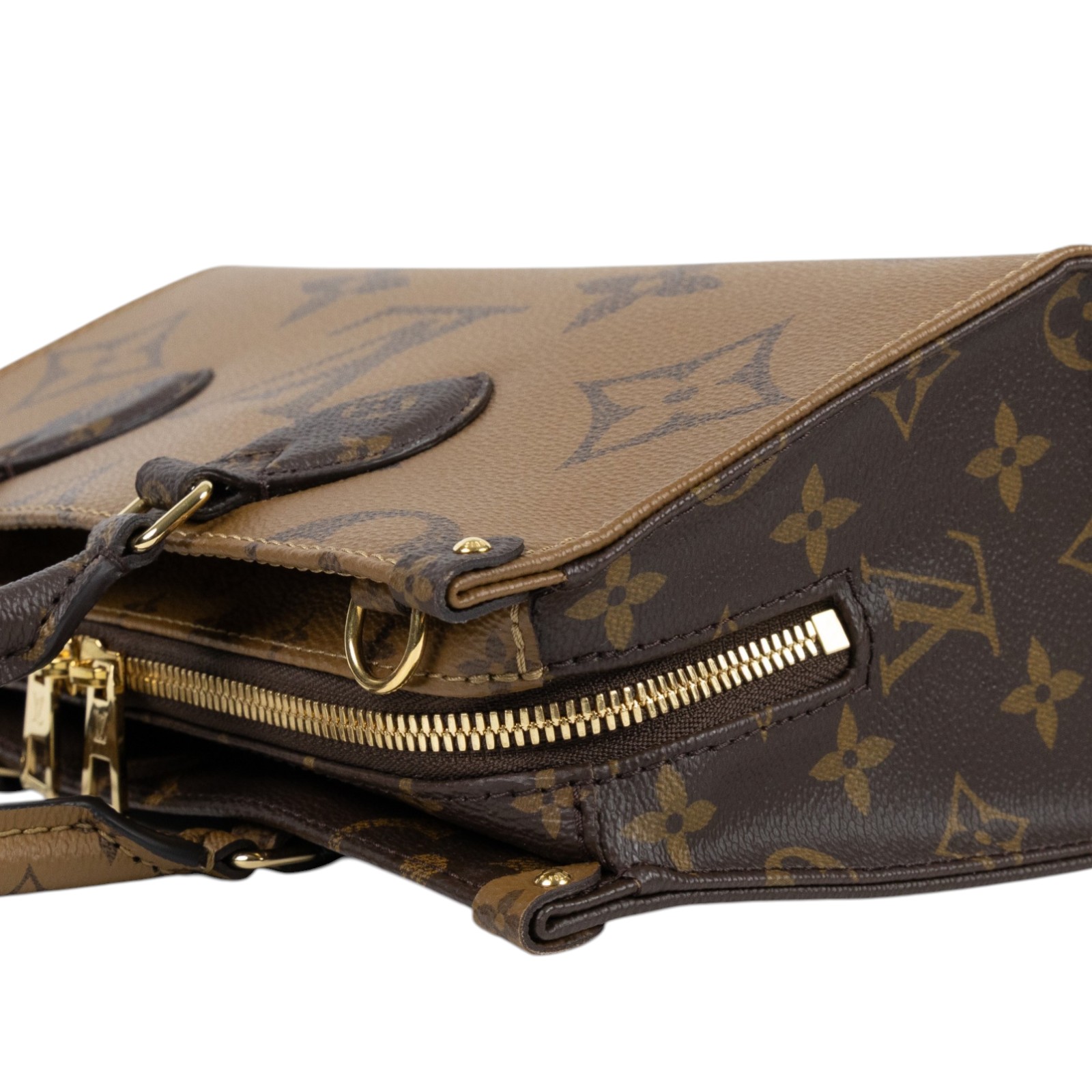 路易威登 LOUIS VUITTON OnTheGo East West 皮革飾邊 經典帆布 手提 斜背包 M46653 晶片款  原廠盒子/防塵袋/背帶/零錢包
