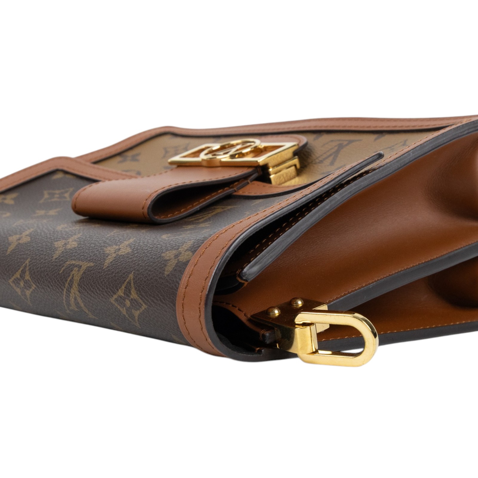 路易威登 LOUIS VUITTON Dauphine MM 手提包 雙色翻蓋斜背 鏈帶包 M45958 原花DAUPHINE MM 原廠盒子/防塵袋/背帶2