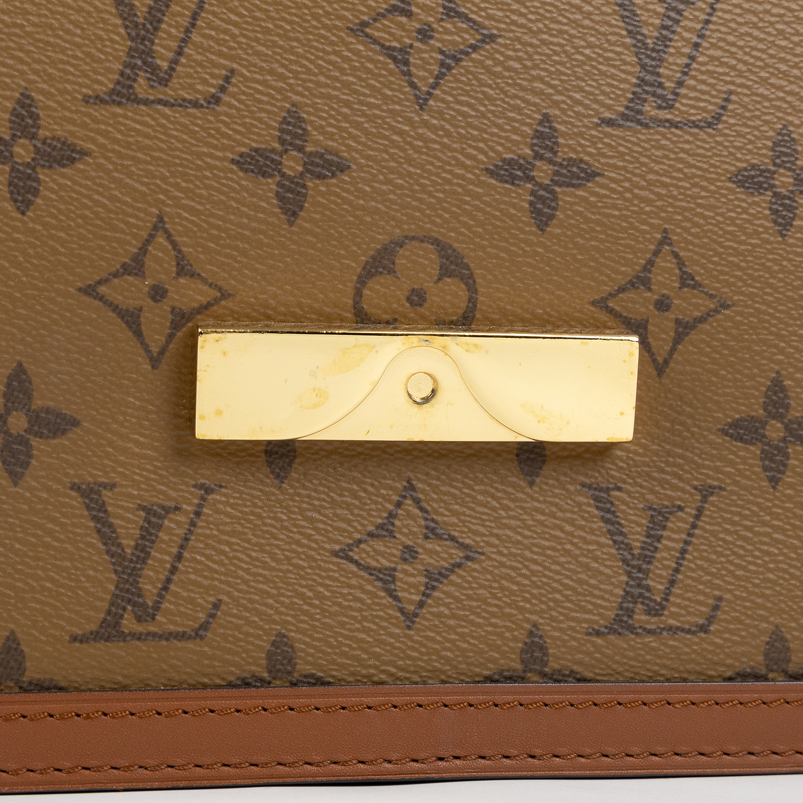 路易威登 LOUIS VUITTON Dauphine MM 手提包 雙色翻蓋斜背 鏈帶包 M45958 原花DAUPHINE MM 原廠盒子/防塵袋/背帶2
