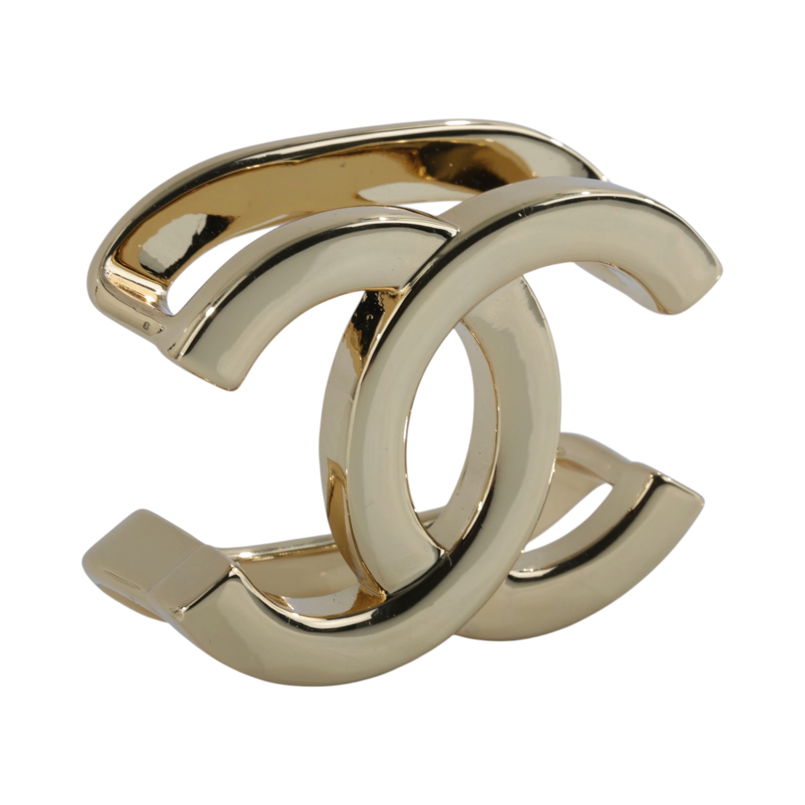香奈兒 CHANEL 絲巾環 B26 S 金色雙C絲巾環 無附屬品