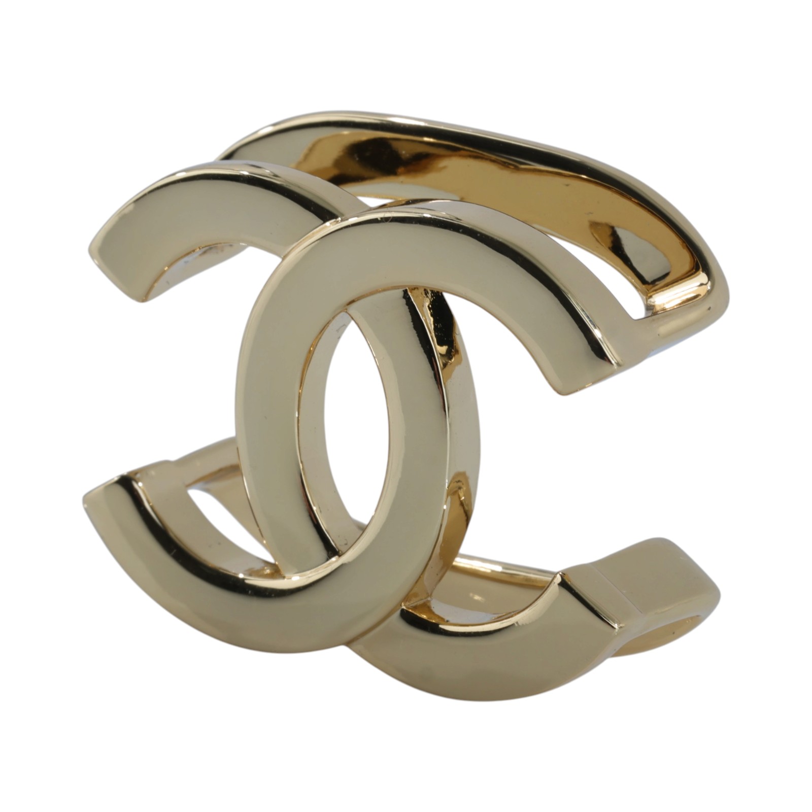 香奈兒 CHANEL 絲巾環 B26 S 金色雙C絲巾環 無附屬品
