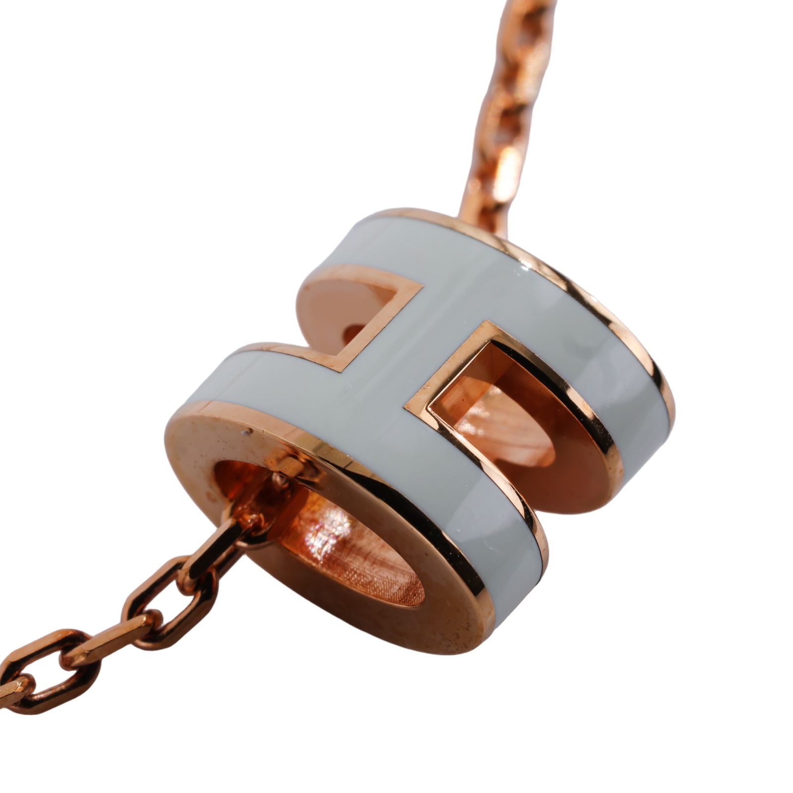 愛馬仕 Hermes Mini Pop H 墜飾 POPHPMINI ST0233 白色POP H MINI項鍊 原廠盒子/防塵袋