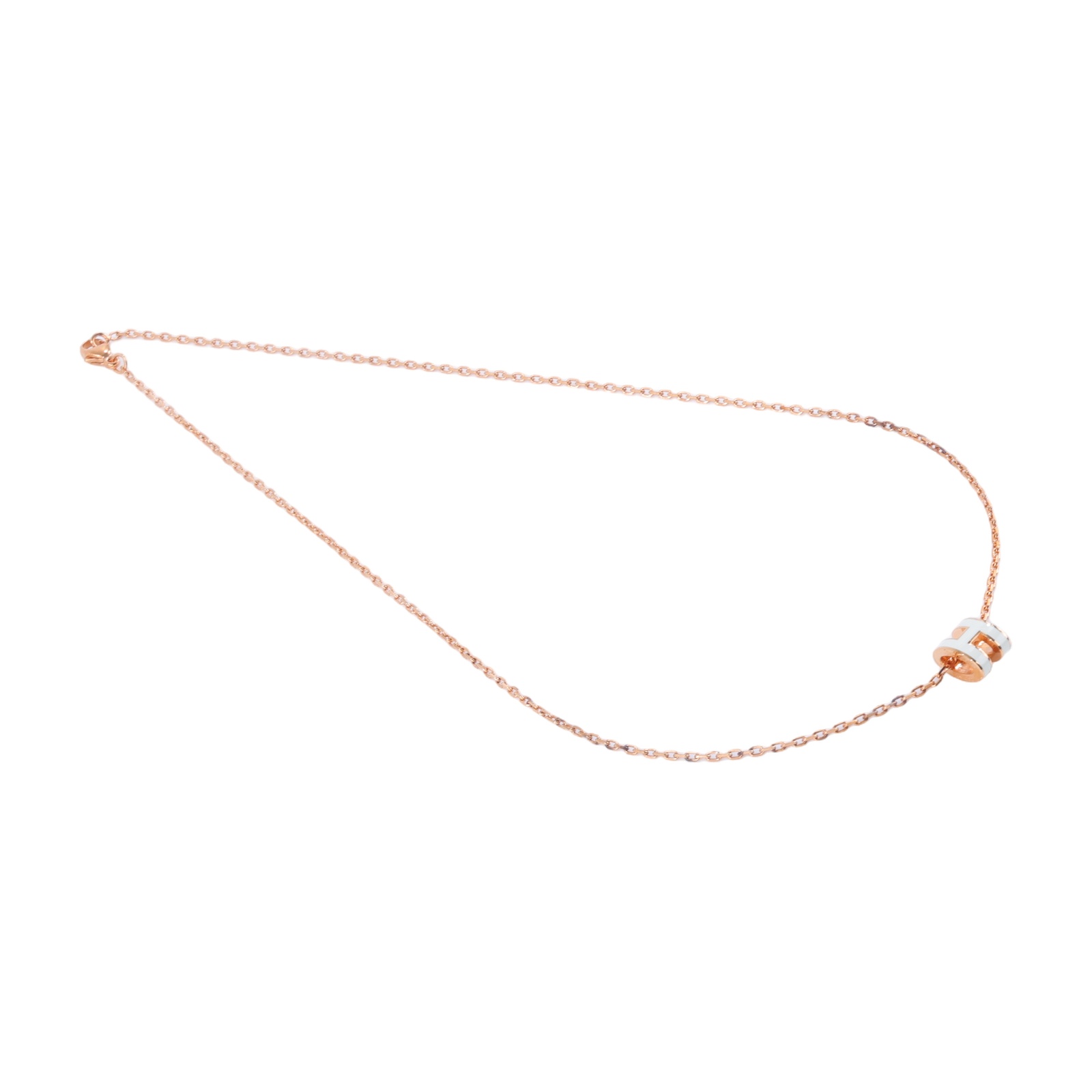 愛馬仕 Hermes Mini Pop H 墜飾 POPHPMINI ST0233 白色POP H MINI項鍊 原廠盒子/防塵袋