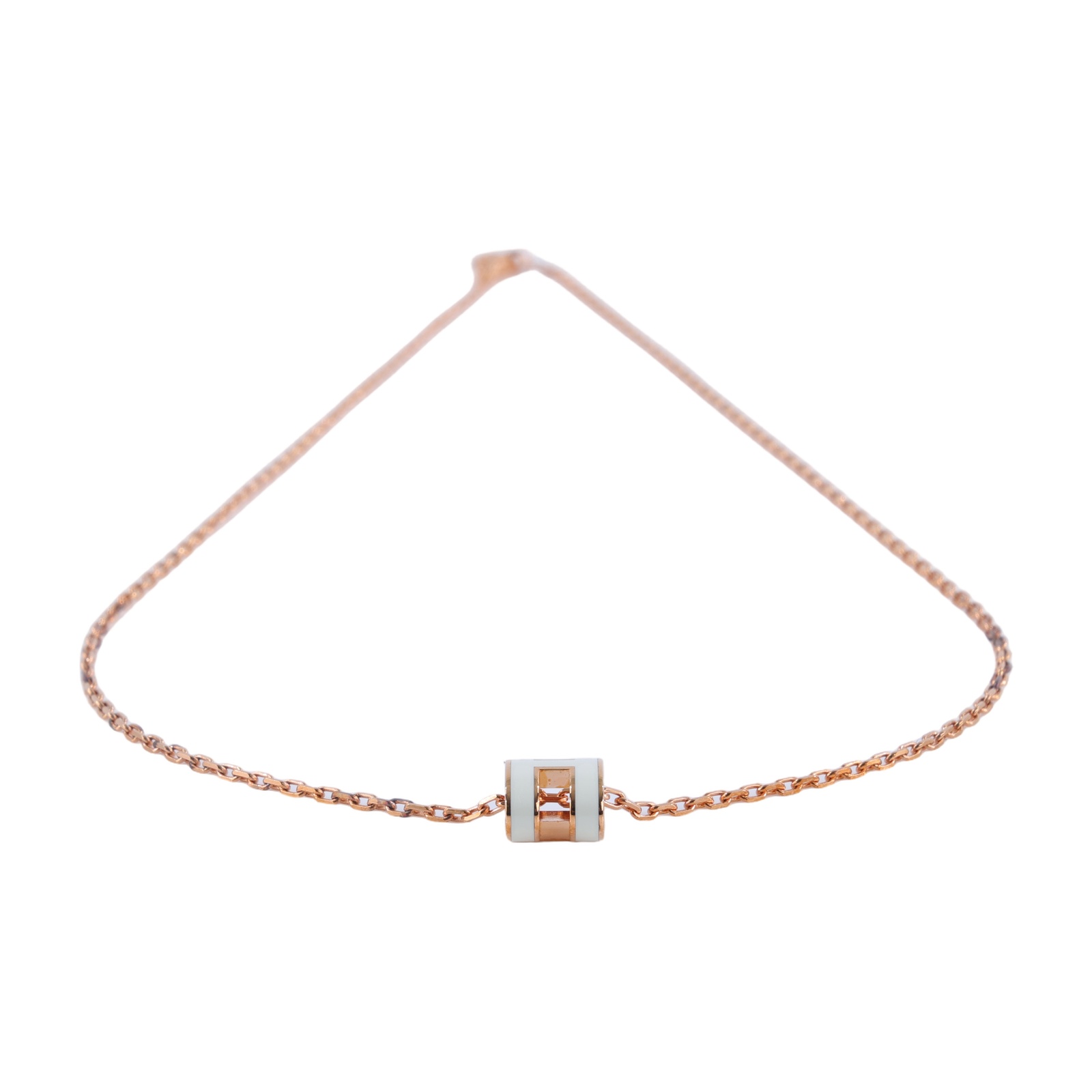 愛馬仕 Hermes Mini Pop H 墜飾 POPHPMINI ST0233 白色POP H MINI項鍊 原廠盒子/防塵袋