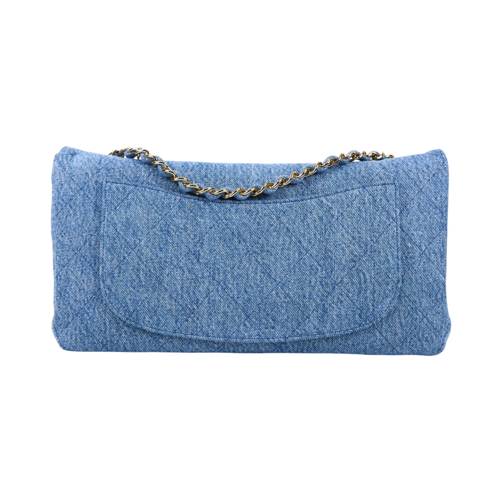 香奈兒 CHANEL 特大號垂蓋手袋 Maxi Flap Bag AS6281 B25004 晶片款 單寧 MAXI FLAP BAG 防塵袋